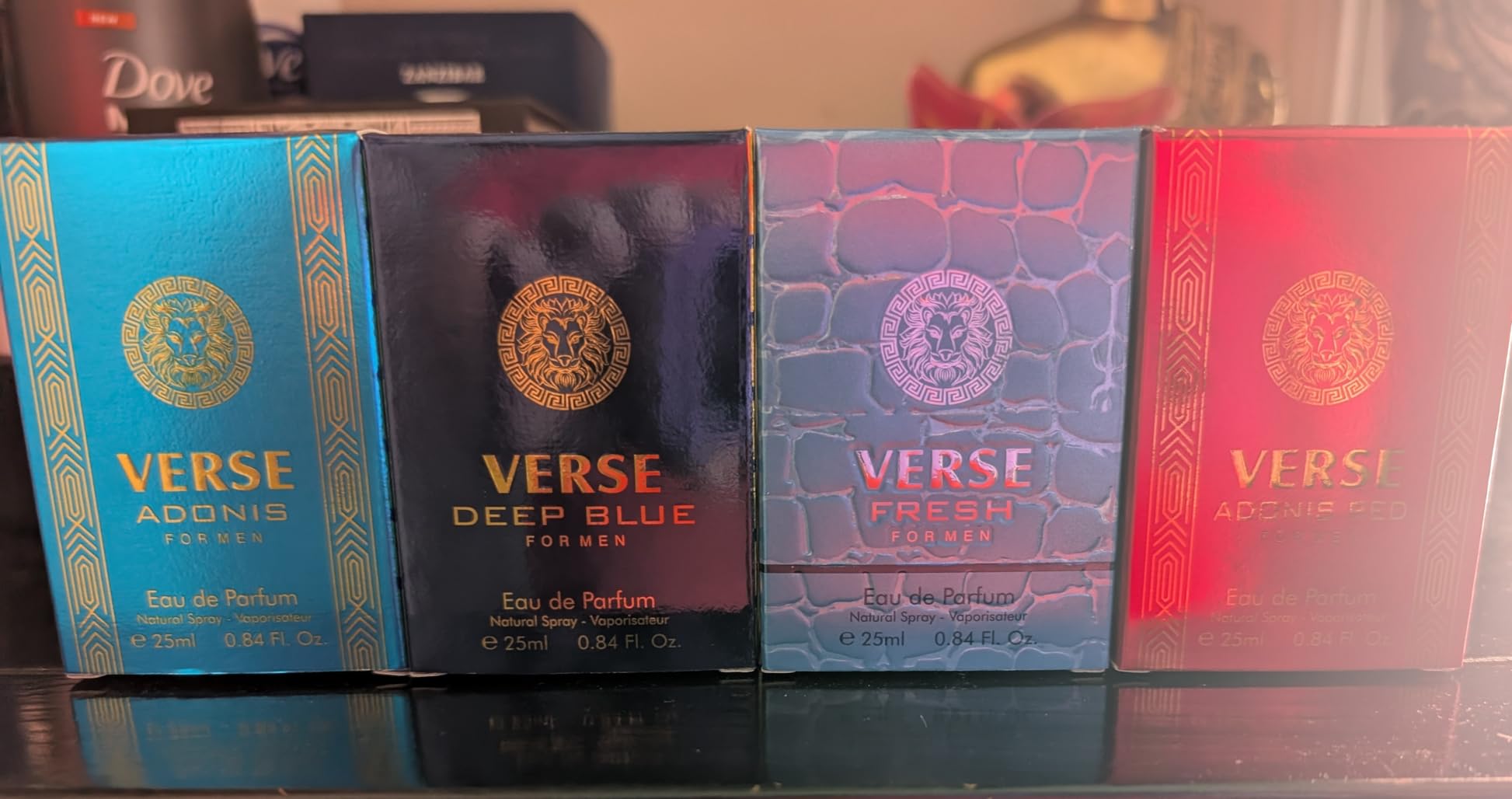 NovoGlow Verse Mini 4-Piece Fragrance Gift Set for Men - Aromatic, Floral, Oriental & Woody Notes - Individually Boxed - Travel Size - 25ml Eau De Parfum customer photo 2