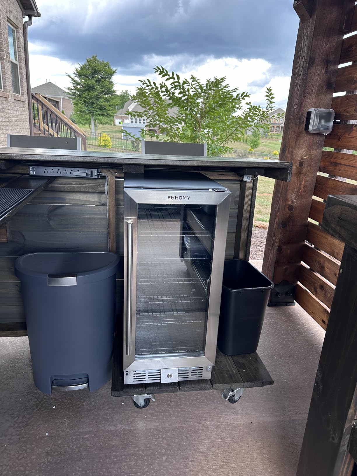 EUHOMY 15 Inch Beverage Refrigerator, 127 Can Under Counter Refrigerator customer photo 1