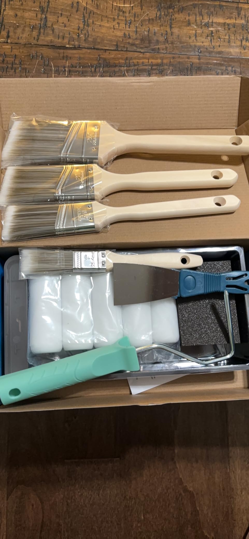 Paint Roller Kit, Paint Brushes and 4 Inch Foam Small Paint Roller Set, All in One Paint Tools for Professional or Home Owners for Professional Painting Results customer photo 1
