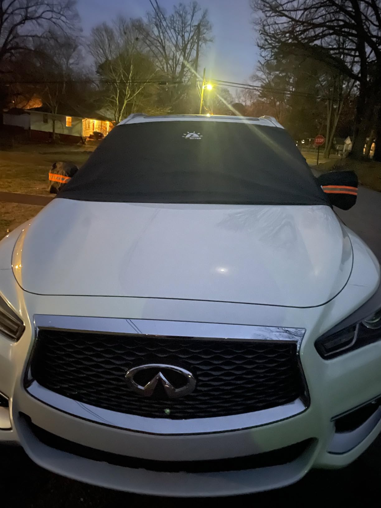 Zettum Car Windshield Cover for Ice and Snow - 600D Windshield Snow Cover with Side Mirror Cover Heavy Duty, Standard Winter Frost Hail Protector for Most Car, Truck, SUV, Van and MPV (70 x 50 Inch) customer photo 1