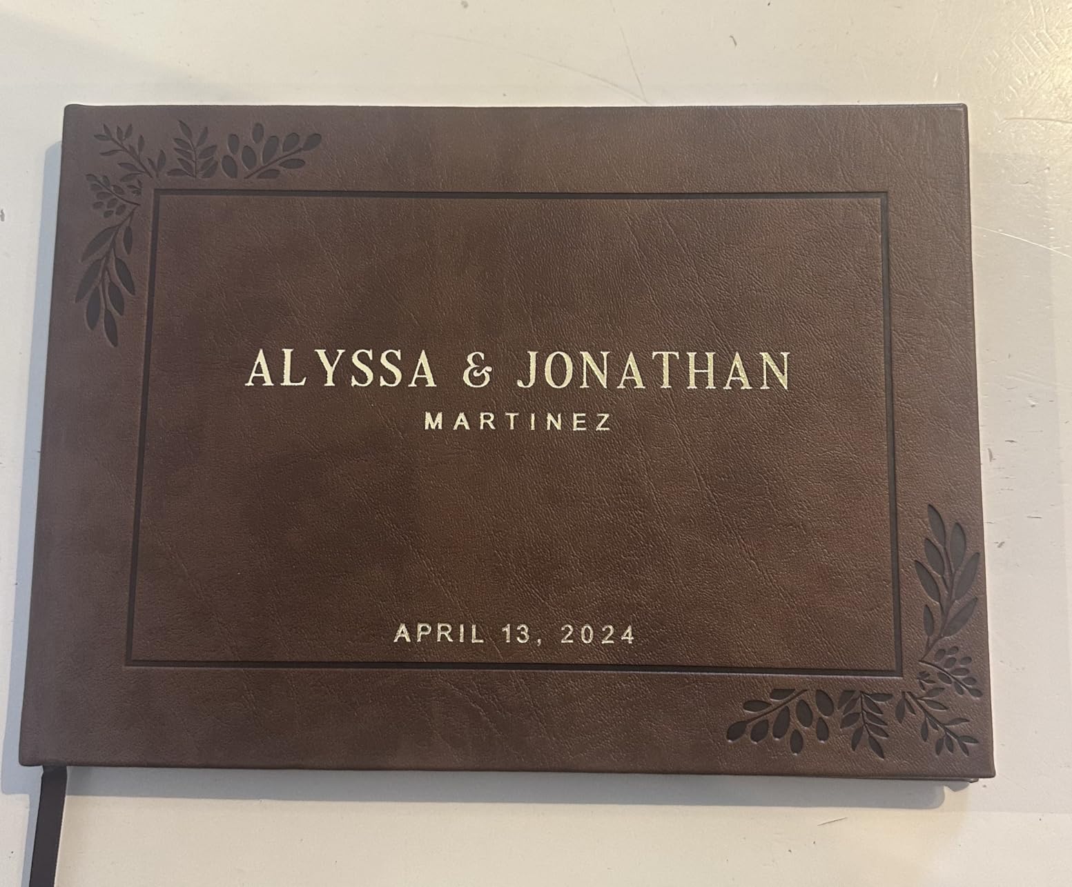 Promot Personalized Hardcover Wedding Guestbook - (Champagne Gold) customer photo 1