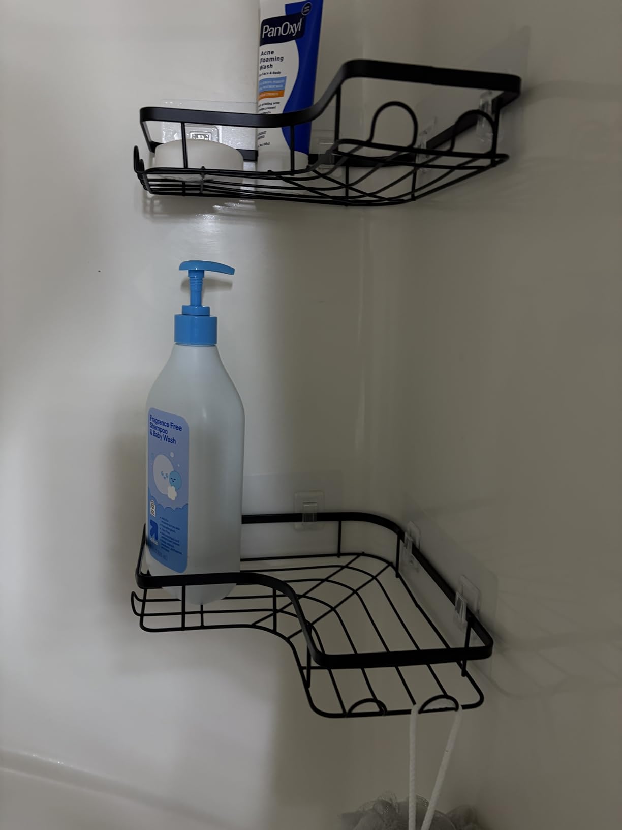 Sakugi Black Corner Shower Caddy Adhesive No Drilling Bathroom Shelves customer photo 1