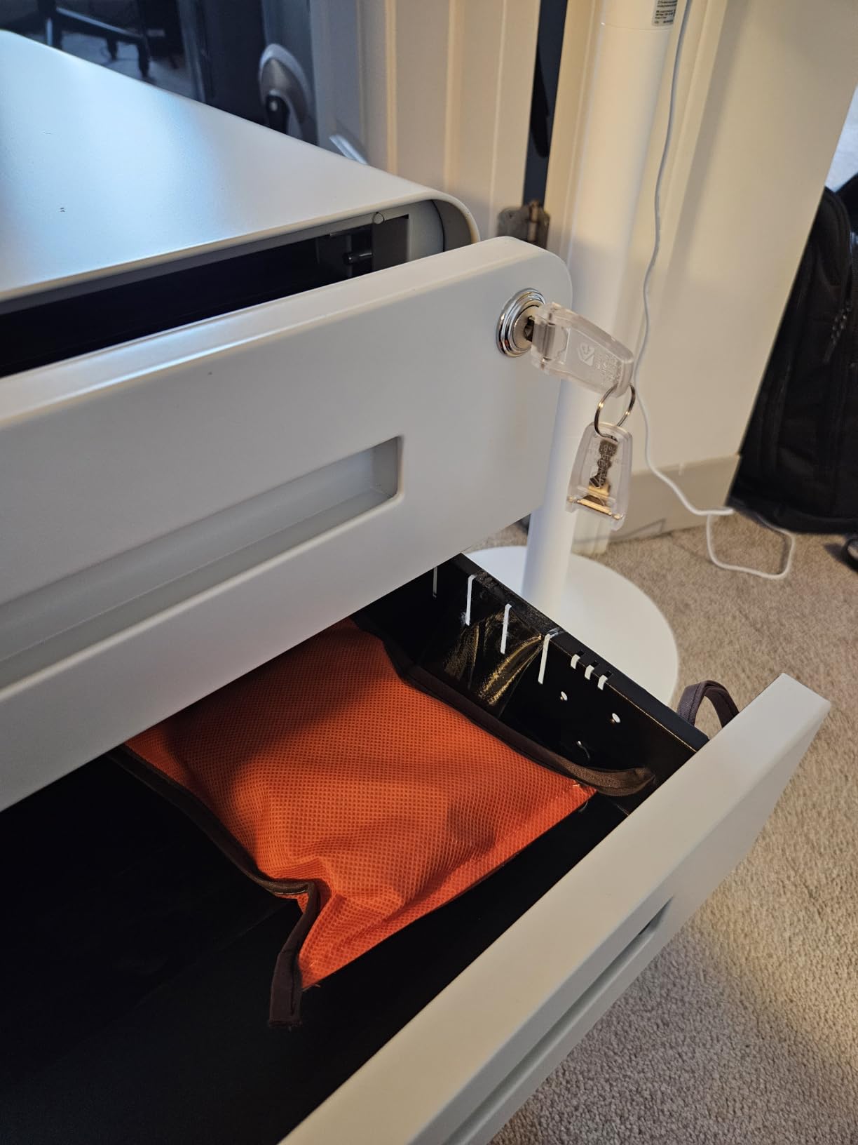 MIIIKO Mobile File Cart with Lock, Rolling File Cabinet Hanging Letter/Legal Size with Lockable Sliding Cover, Office File Organizer on Wheels customer photo 1