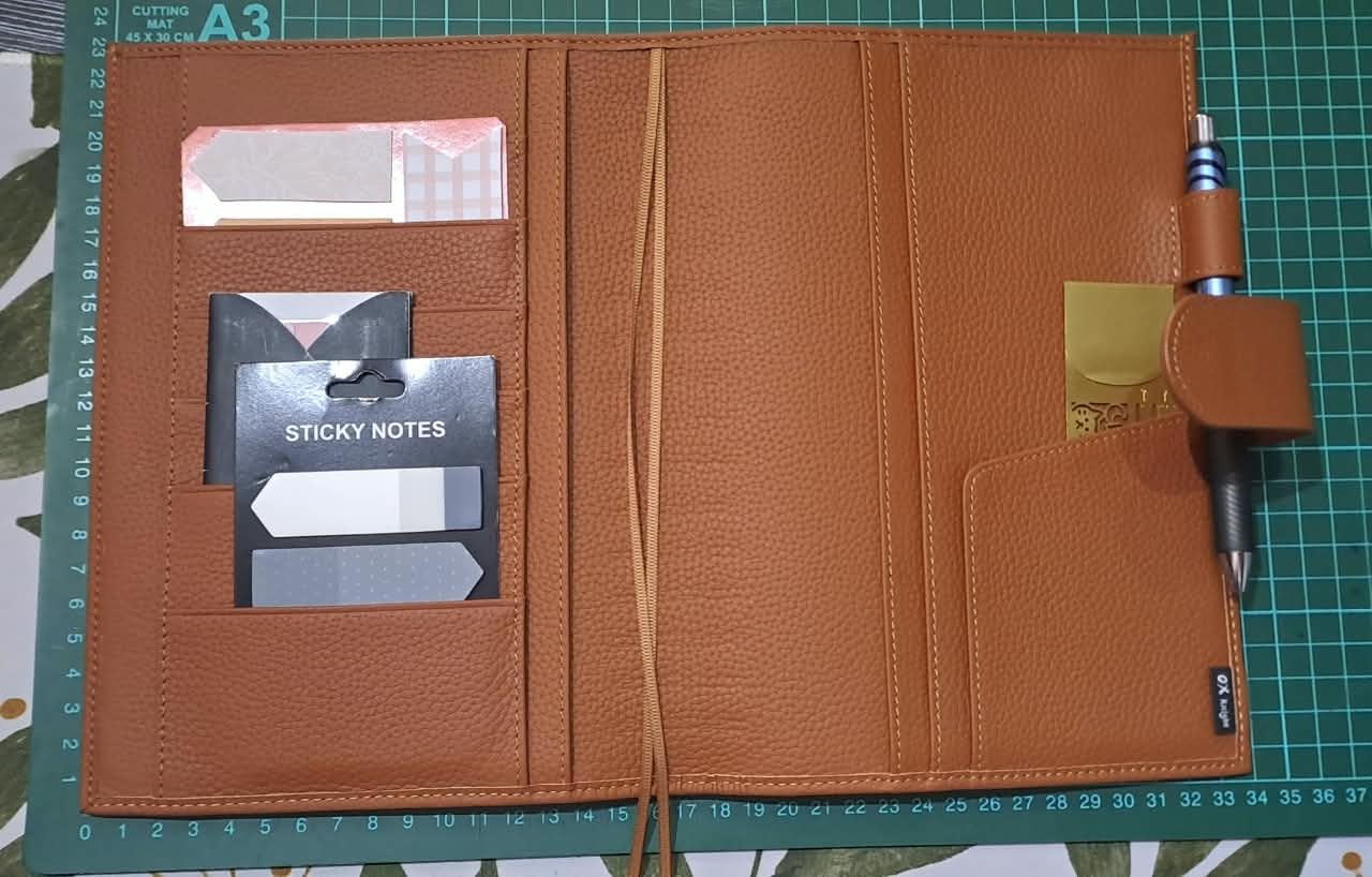 Leather A5 Planner Cover Fits Hobonichi Cousin, Midori & Stalogy customer photo 1