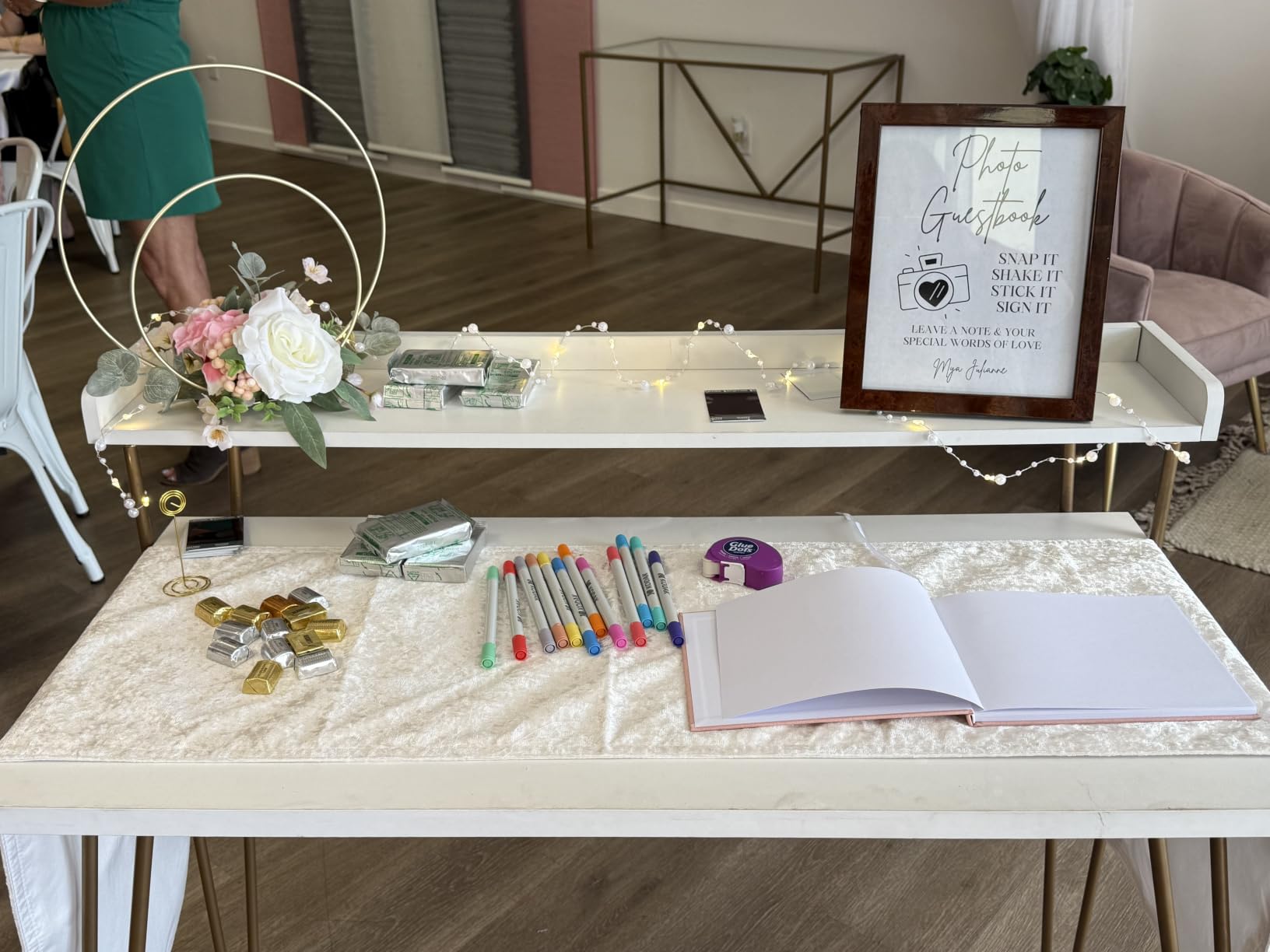 Beautiful Wedding Guest Book for Your Wedding Reception w/ Polaroid Photos customer photo 1