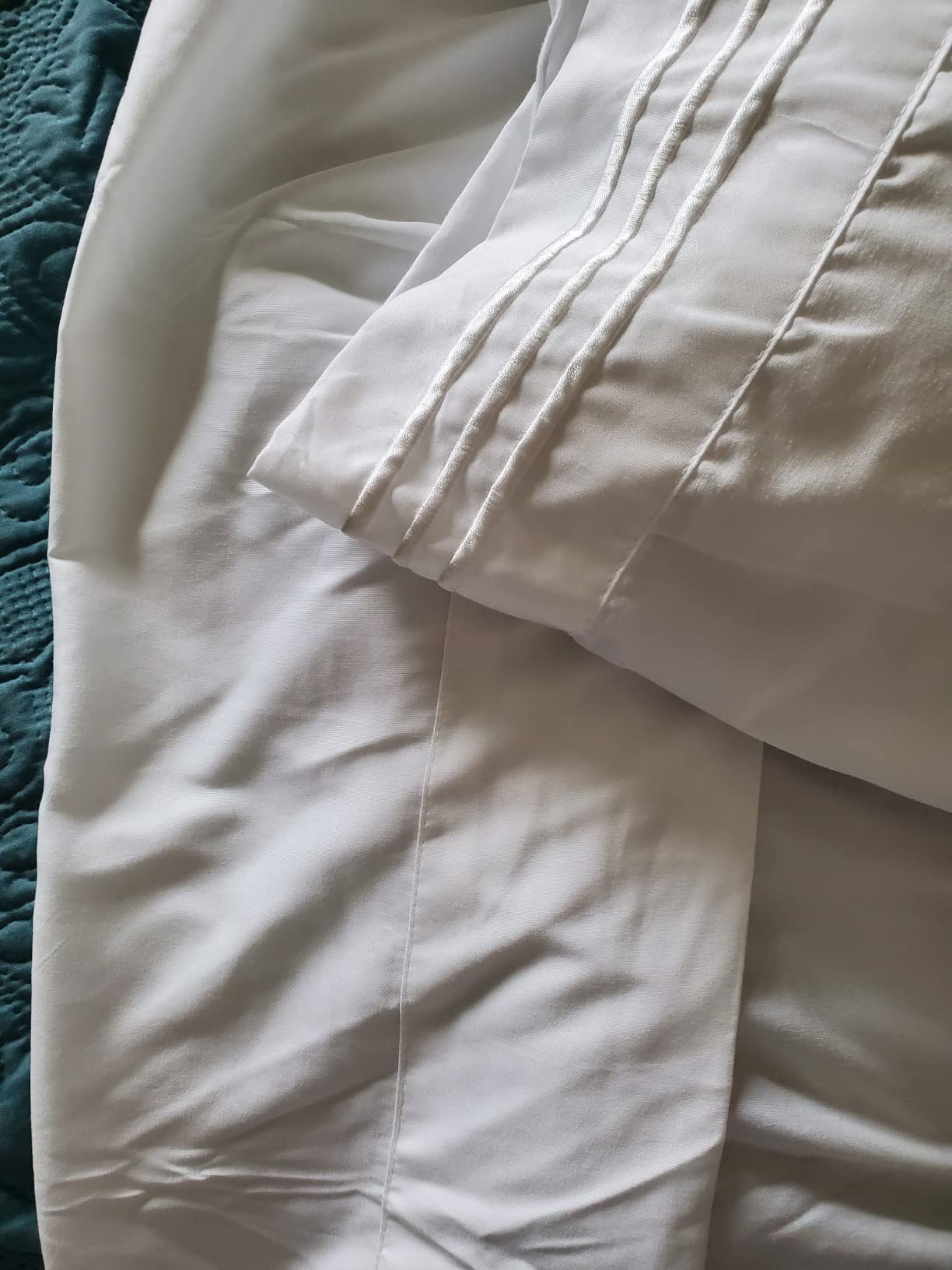 SONORO KATE 1000 Series 100% Egyptian Cotton Queen Sheet Set,4 Pieces customer photo 2