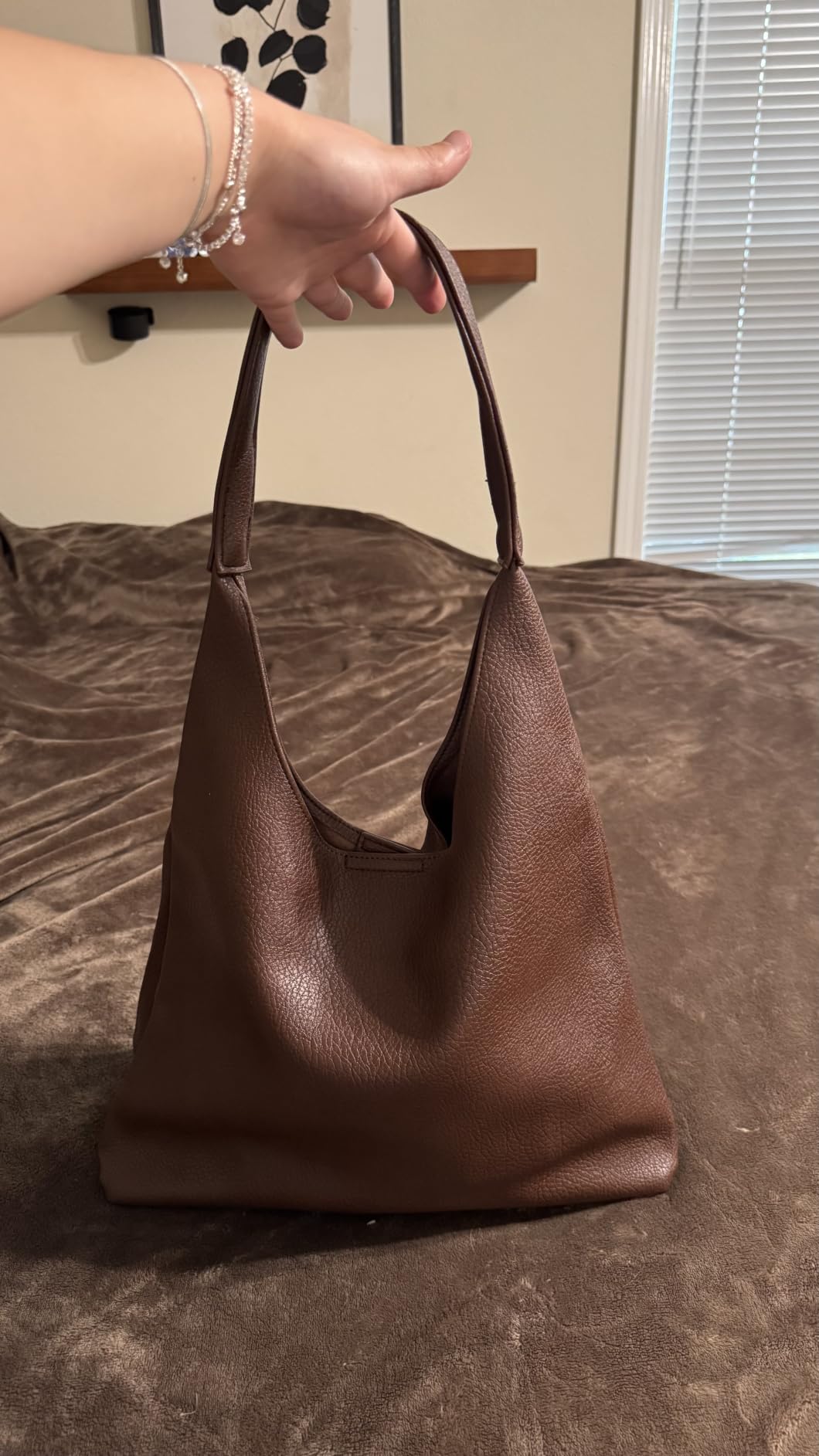 Hobo Bags for Women Soft Vegan Leather Shoulder Handbag Slouchy Tote Purses customer photo 1