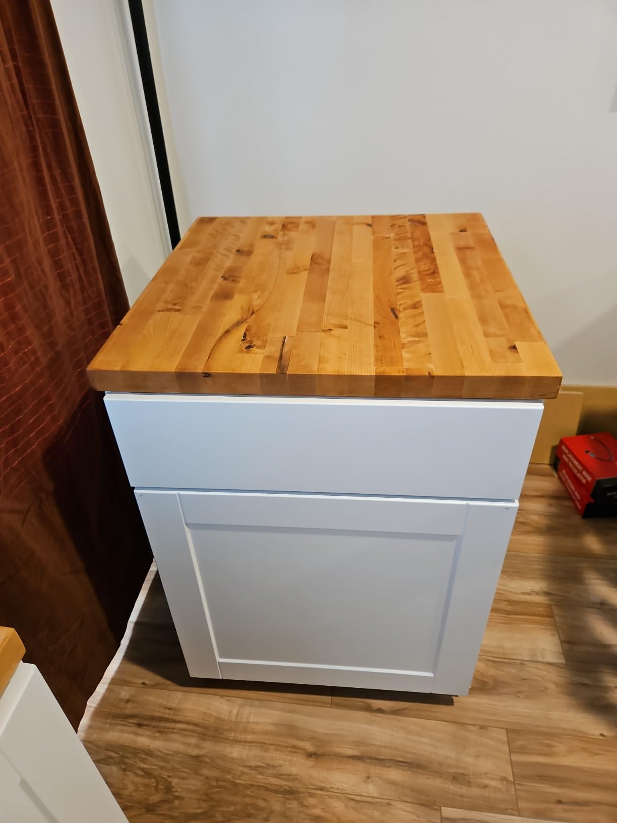 Butcher Block Countertop, Birch Solid Wood-2ft Unfinished 24x25x1.5 in customer photo 2