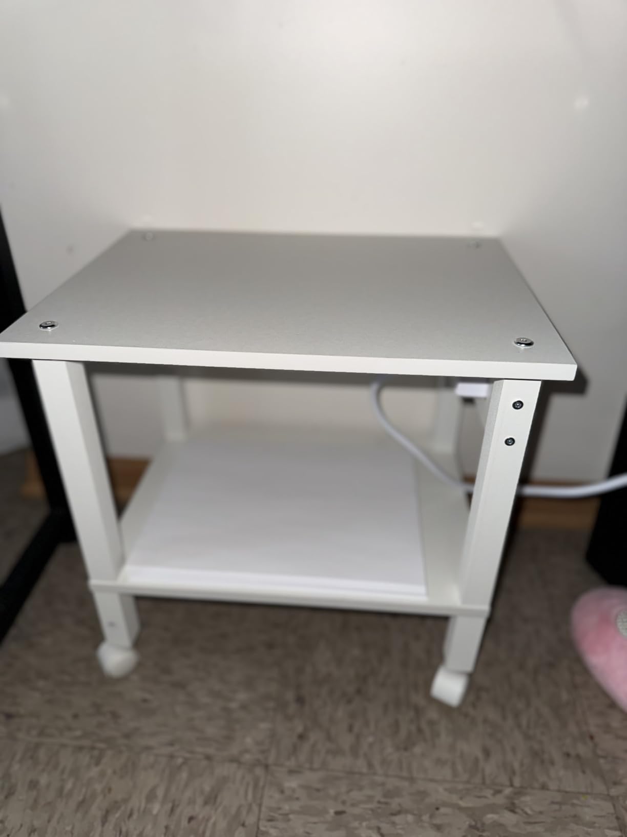 TUTOTAK Printer Stand, 2 Tier Rolling Printer Cart with Charging Station customer photo 1