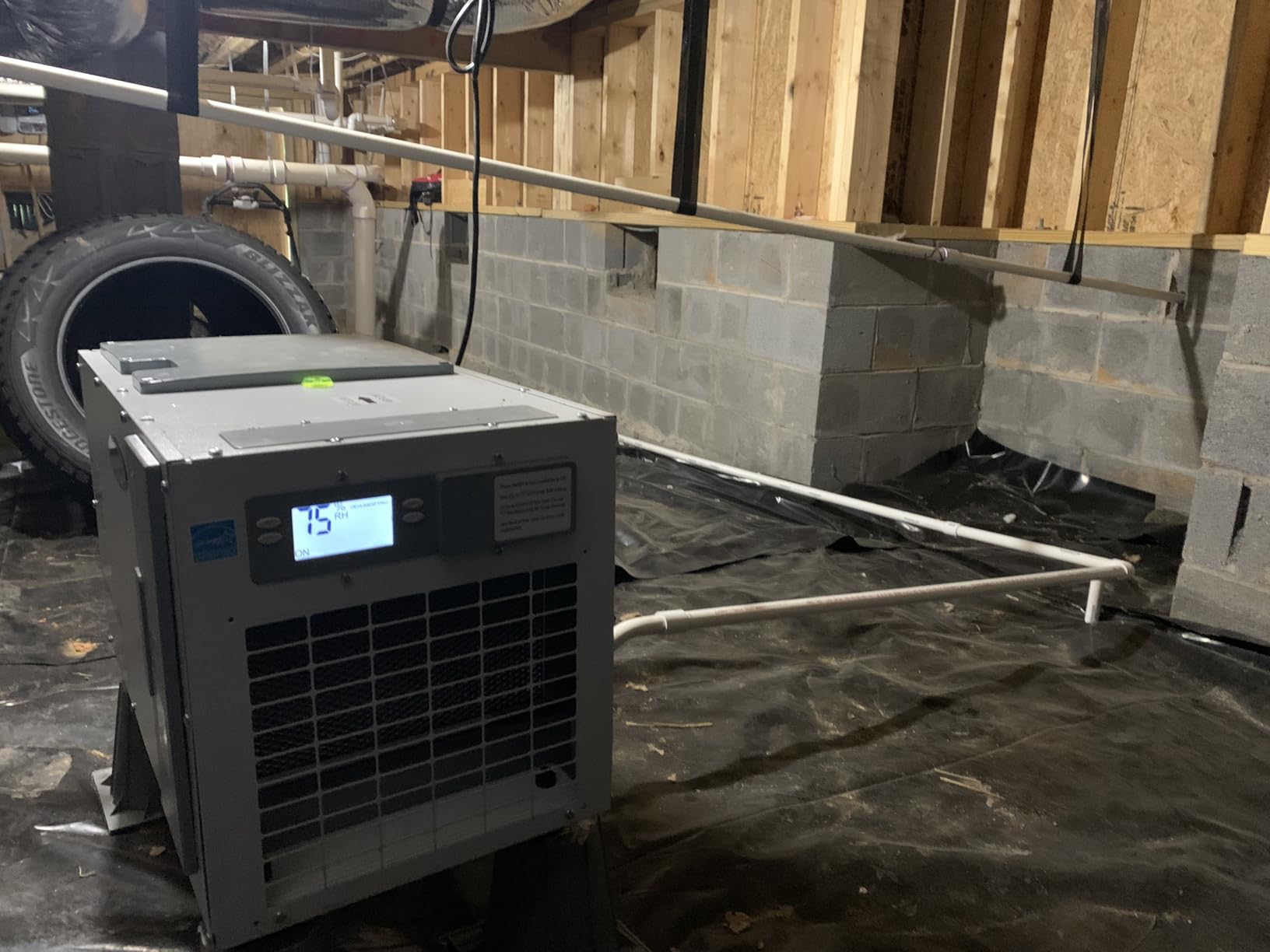 AprilAire E080 Pro Dehumidifier Bundle - 80 Pint Whole House Dehumidifier - Full Complete Kit - Crawl Spaces, Basements, Whole Homes, Commercial up to 4,400 sq. ft - 5 Year Warranty Included customer photo 1