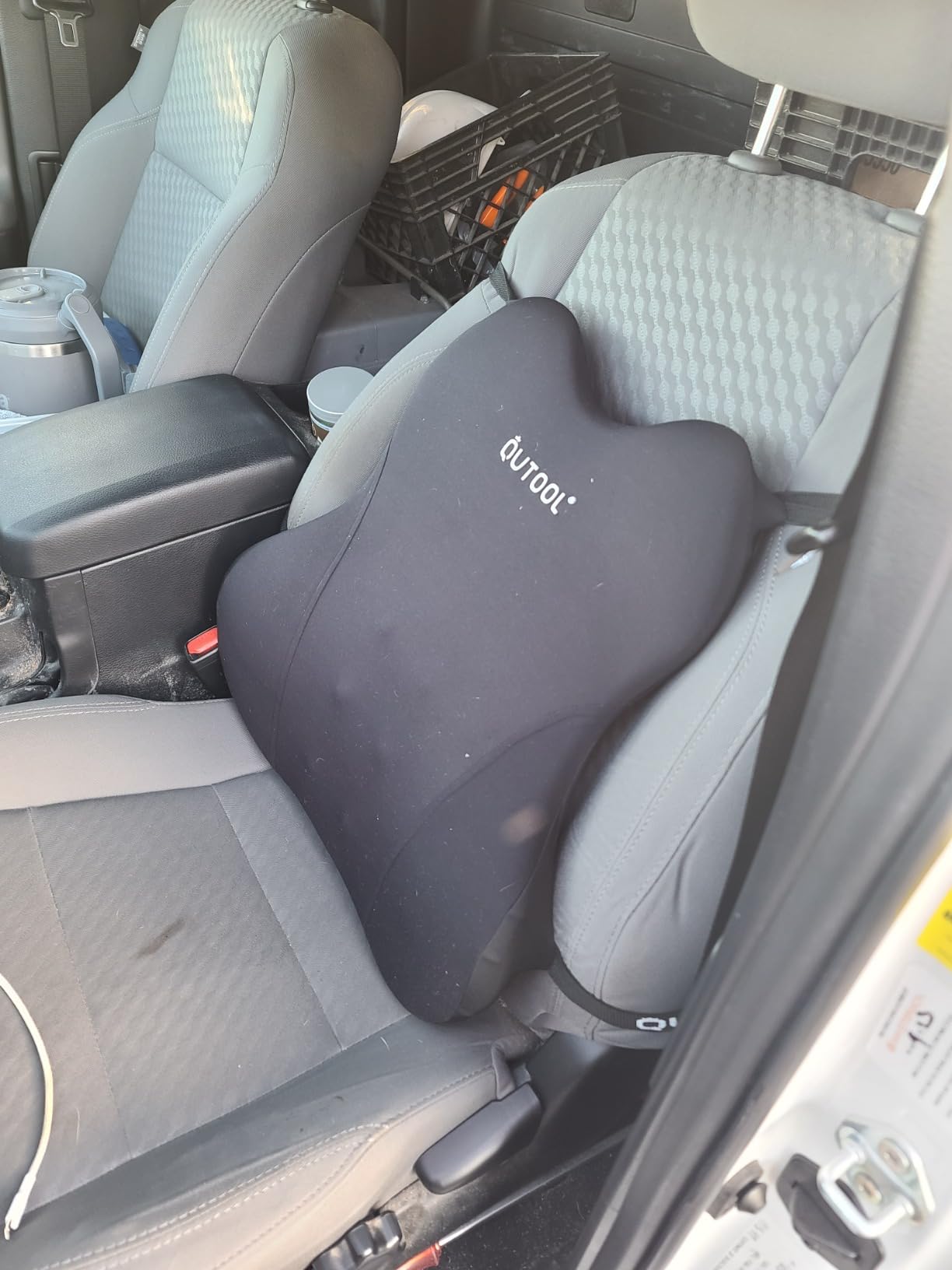 Patented Lumbar Support Pillow for Car, Truck Accessories Travel Essentials, Memory Foam Back Cushion for Driving Seat, Back Pain Relief,Washable Cover, Lower Back Support Fits Most Cars(Black) customer photo 2
