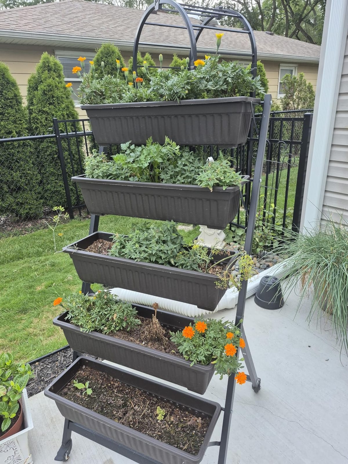 5-Tier Vertical Garden Planter,4.4Ft Planter Box with 5 Container Boxes customer photo 2
