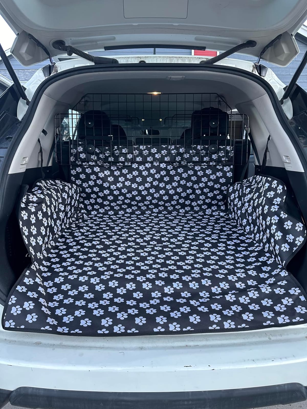 Dog Car Barrier for SUVs, Van, Vehicles, Adjustable Large Pet Barriers, Universal Fit Heavy-Duty Wire Mesh Dog Guard, Pet Divider Gate for Truck Cargo Area, Safety Car Divider, 61.9 Inches customer photo 1