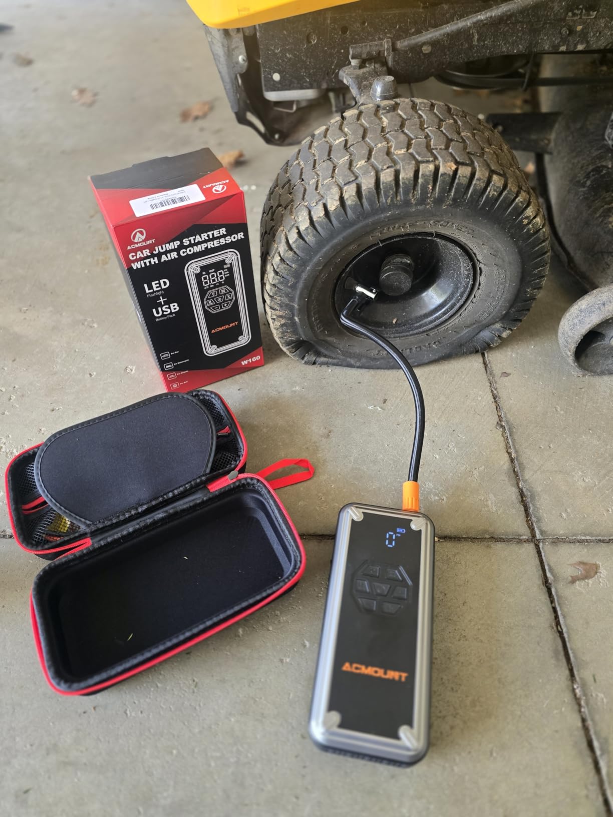 ACMOUNT W160 5000A Jump Starter with Air Compressor 150PSI, 12V Jump Box customer photo 2