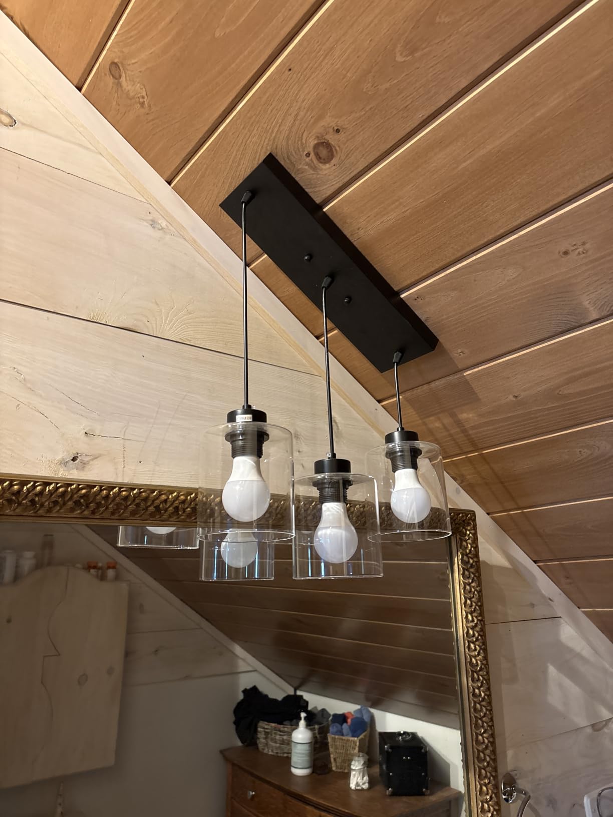 3-Light Black Pendant Light Kitchen Island Dinning Room customer photo 2