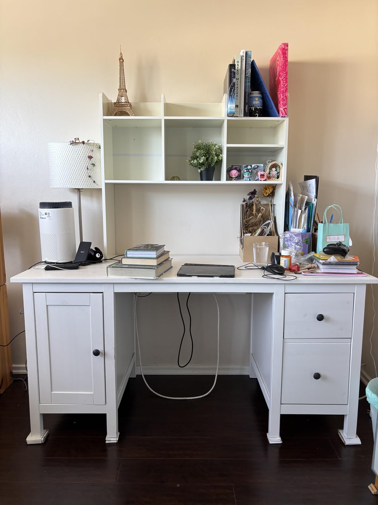 ChooChoo Desk Hutch Dorm, Desktop Bookshelf with 7 Shelves customer photo 1