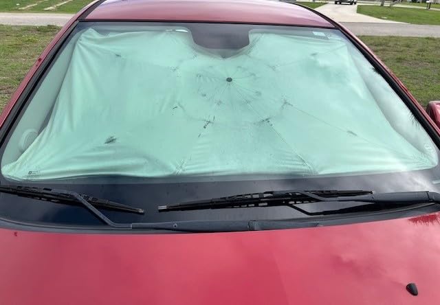 Nmoiss 2026 Windshield Sun Shade Umbrella [Vinyl Coating Heat Shield] customer photo 2