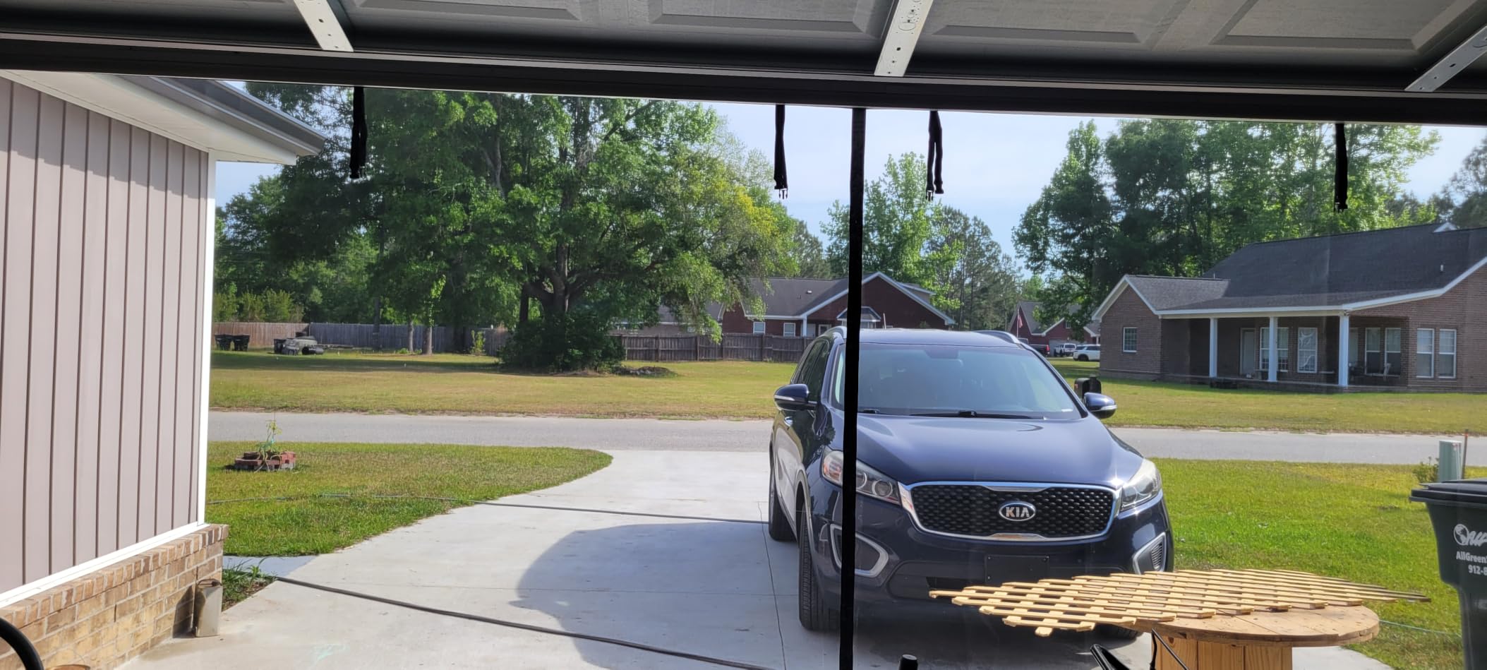 Privacy Garage Door Screen Blackout for 2 Car Garage-16x7FT Privacy Silver Grey Heavy Duty Magnetic Garage Screen, Hands Free, Magnetic Privacy Garage Screen Door customer photo 1