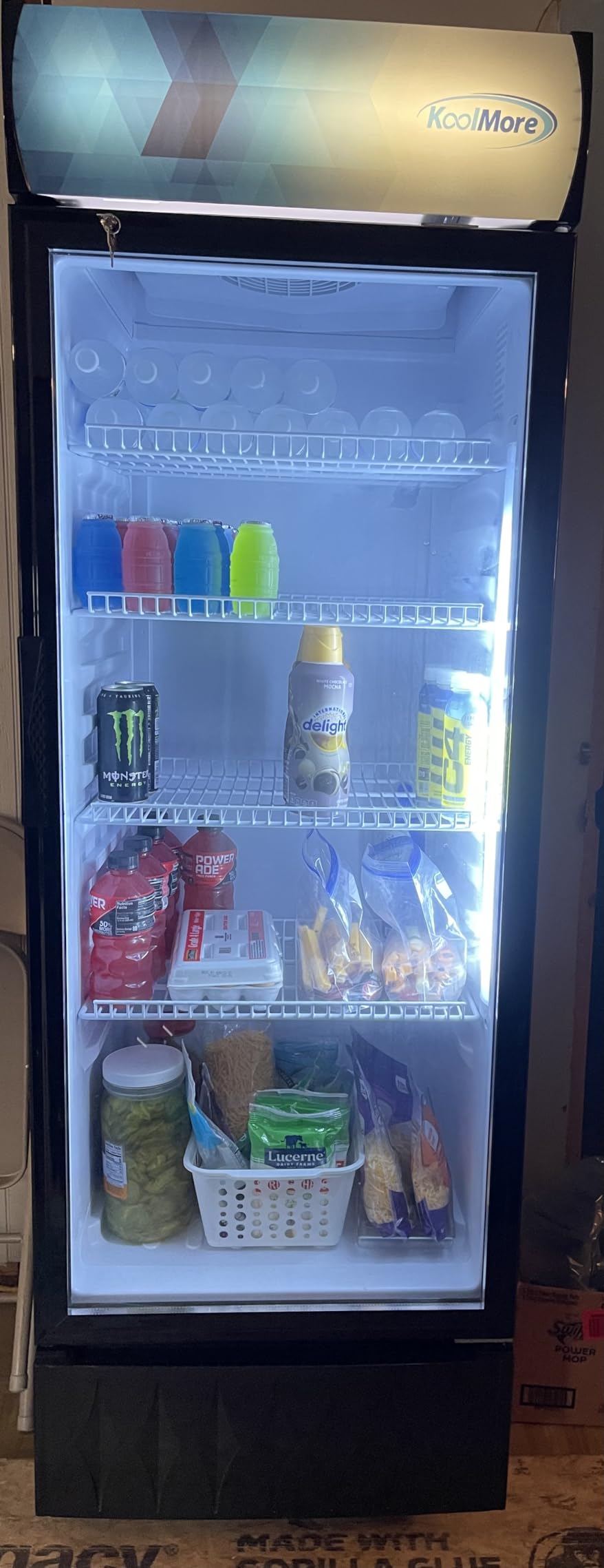 KoolMore 21 in. One Glass Door Commercial Display Merchandiser Refrigerator Cooler in Black, ETL Listed, 8 cu. ft. (KM-MDR-1GD-8C) customer photo 2