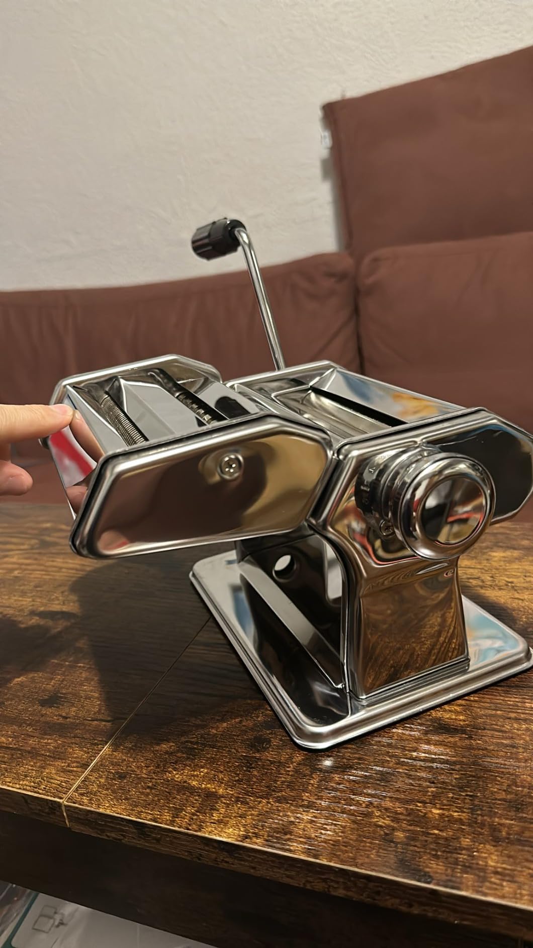 Pasta Maker - 7 Thickness Settings Pasta Roller & 2 Size Cutters customer photo 2