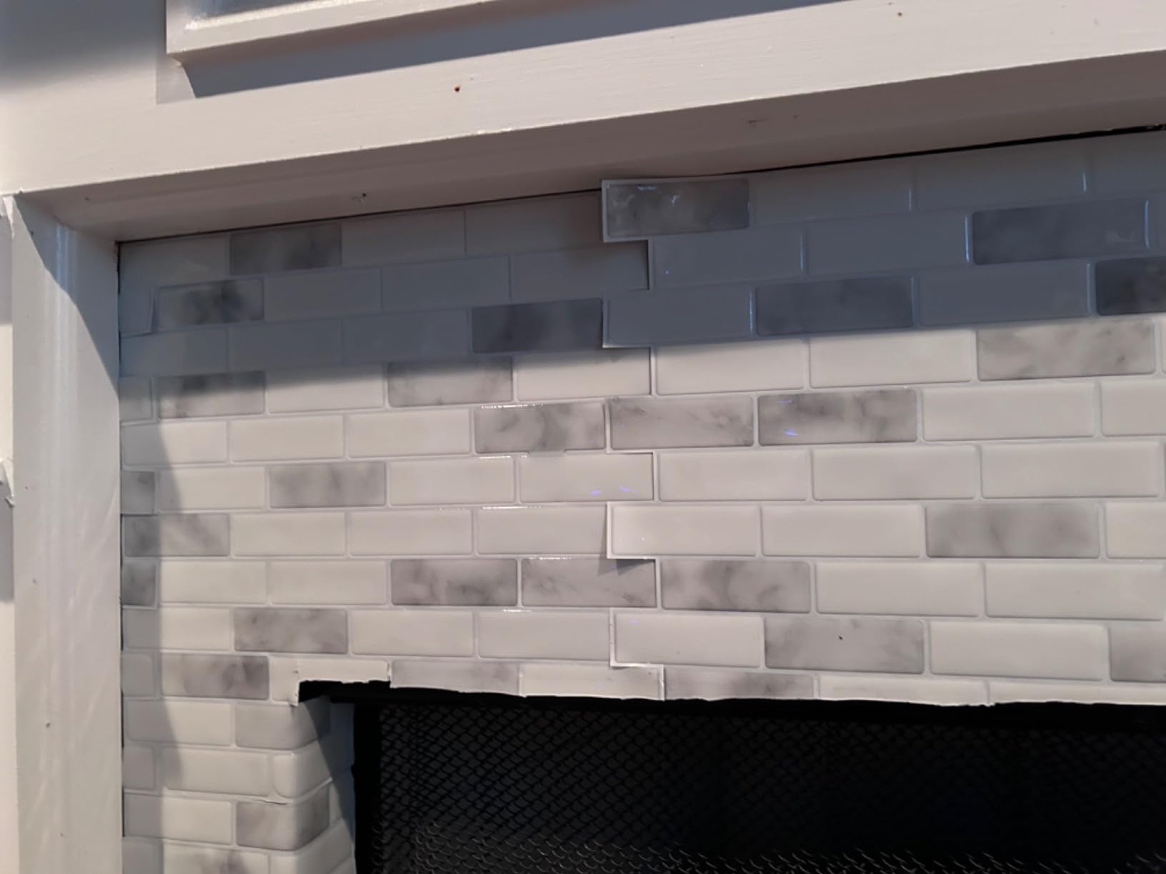 DEWOO Kitchen Backsplash 3D Self Adhesive Peel and Stick Wall Tile 10 Sheet customer photo 2