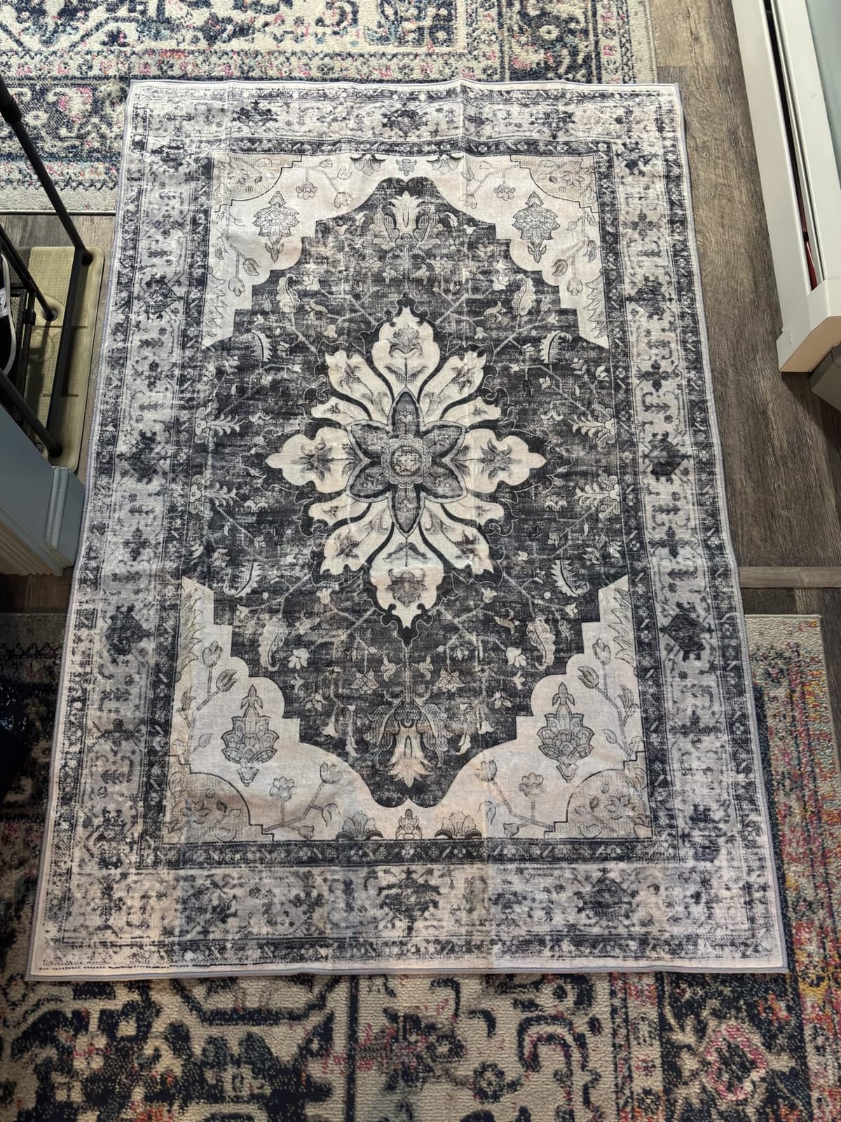 RELEANY Washable Area Rug, Runner 2'x6', Brick/Brown/Green customer photo 2