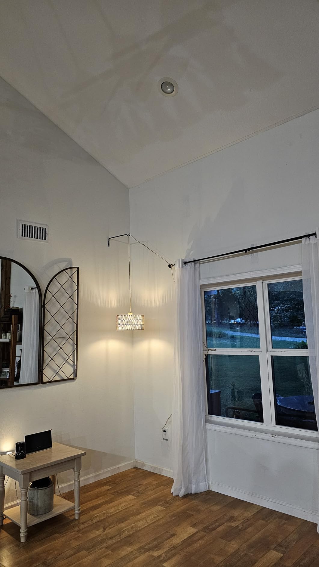 Qingmiao Boho Plug in Pendant Light, Handwoven Shade, 3 Way Bulb, 14ft Cord customer photo 1