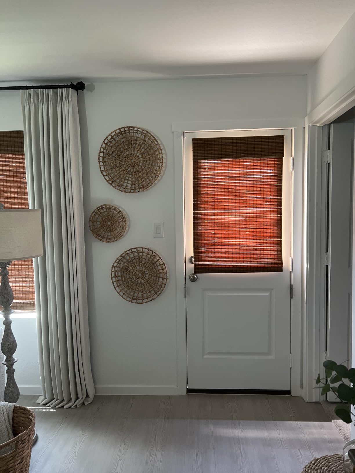 LazBlinds Cordless Bamboo Roman Shades, 34.5x48, Highfield Teak customer photo 1