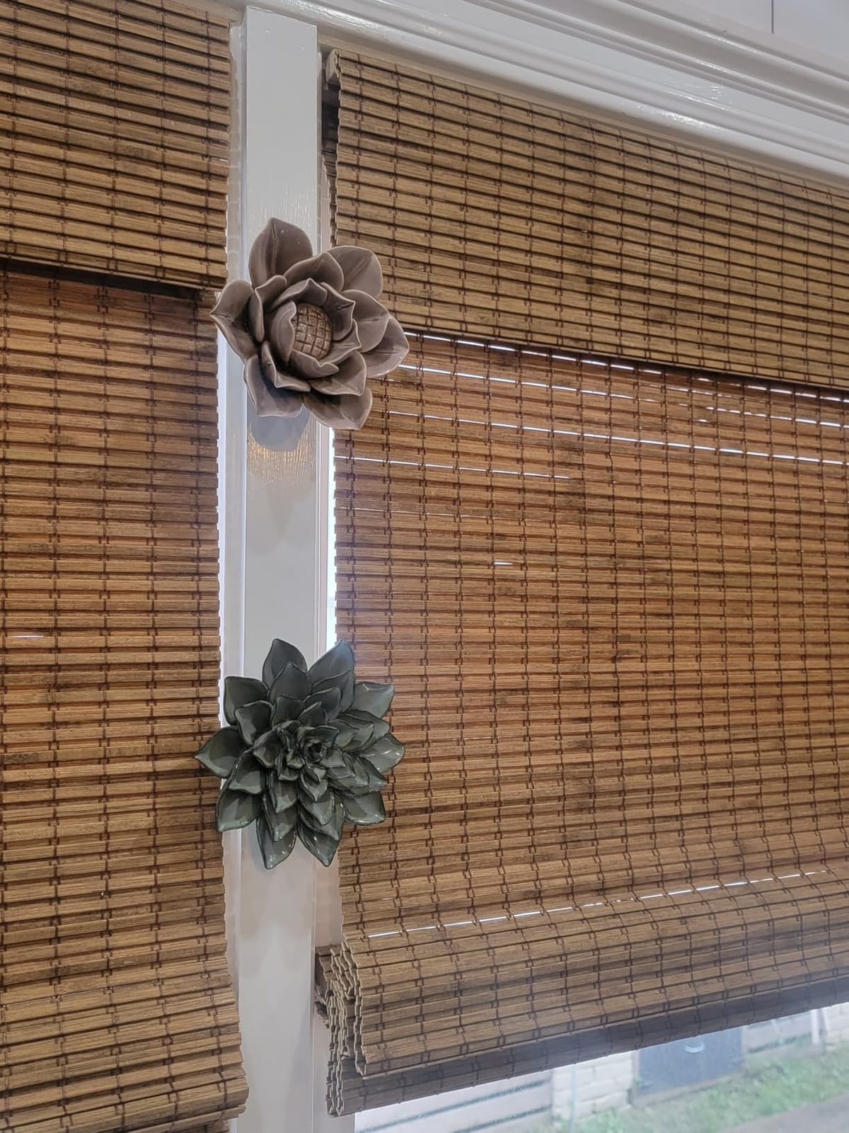 LazBlinds Cordless Bamboo Roman Shades, 34.5x48, Highfield Teak customer photo 2