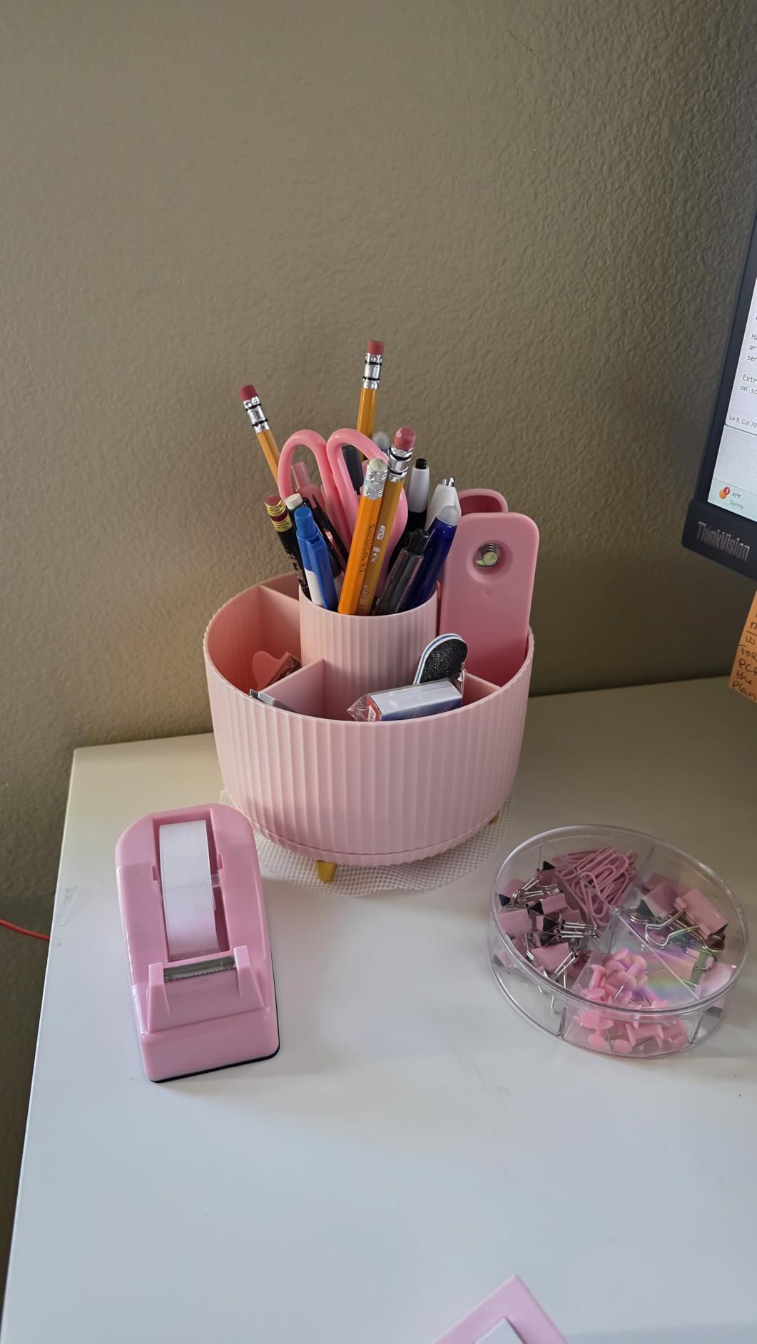 SKYDUE Black Office Supplies with Pencil Holder,Desk Accessories 11PCS customer photo 2