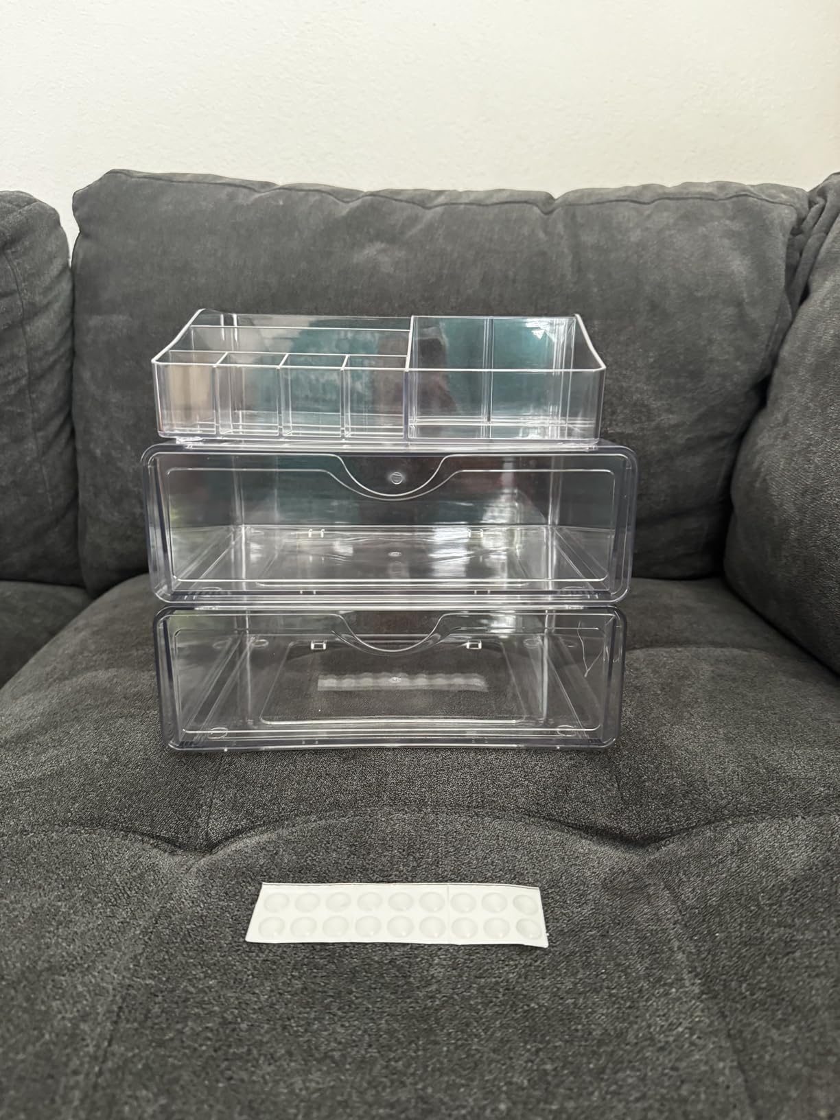 Vtopmart 3 Tier Clear Makeup Organizer with 2 Drawers customer photo 1