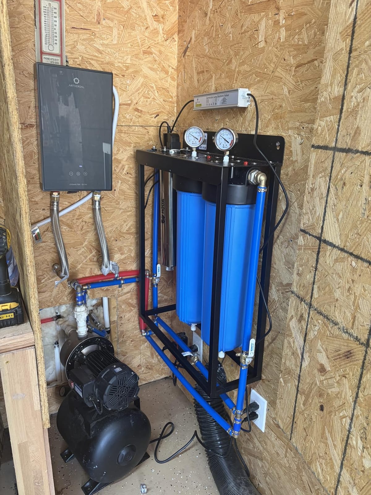 WF3-03 3-Stage Free-Standing Whole House Water Filtration System, UV Filter Included, Reduces Heavy Metals (Lead, Mercury, Arsenic, Cadimum, Chromium), PFAS, Chlorine, Sediment, Odor, and VOC's customer photo 1