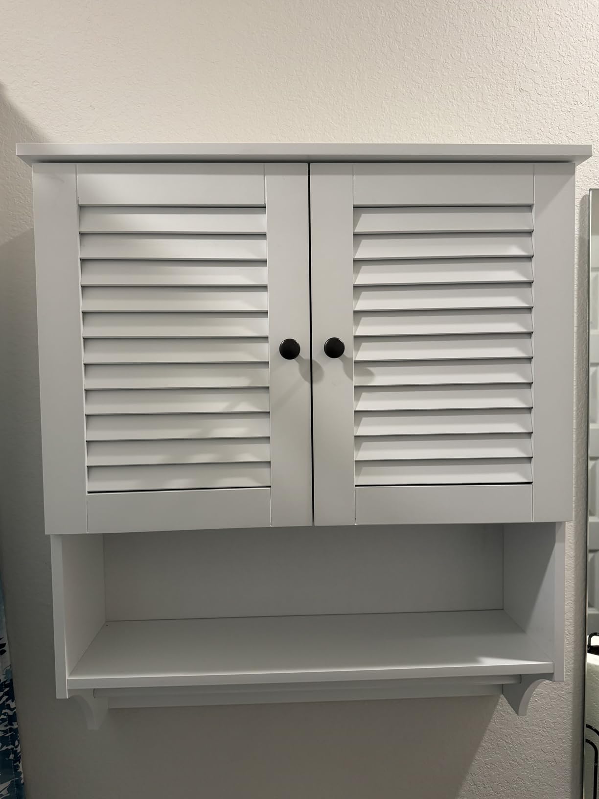 ChooChoo Bathroom Wall Cabinet with Towel Bar and Ample Storage customer photo 2