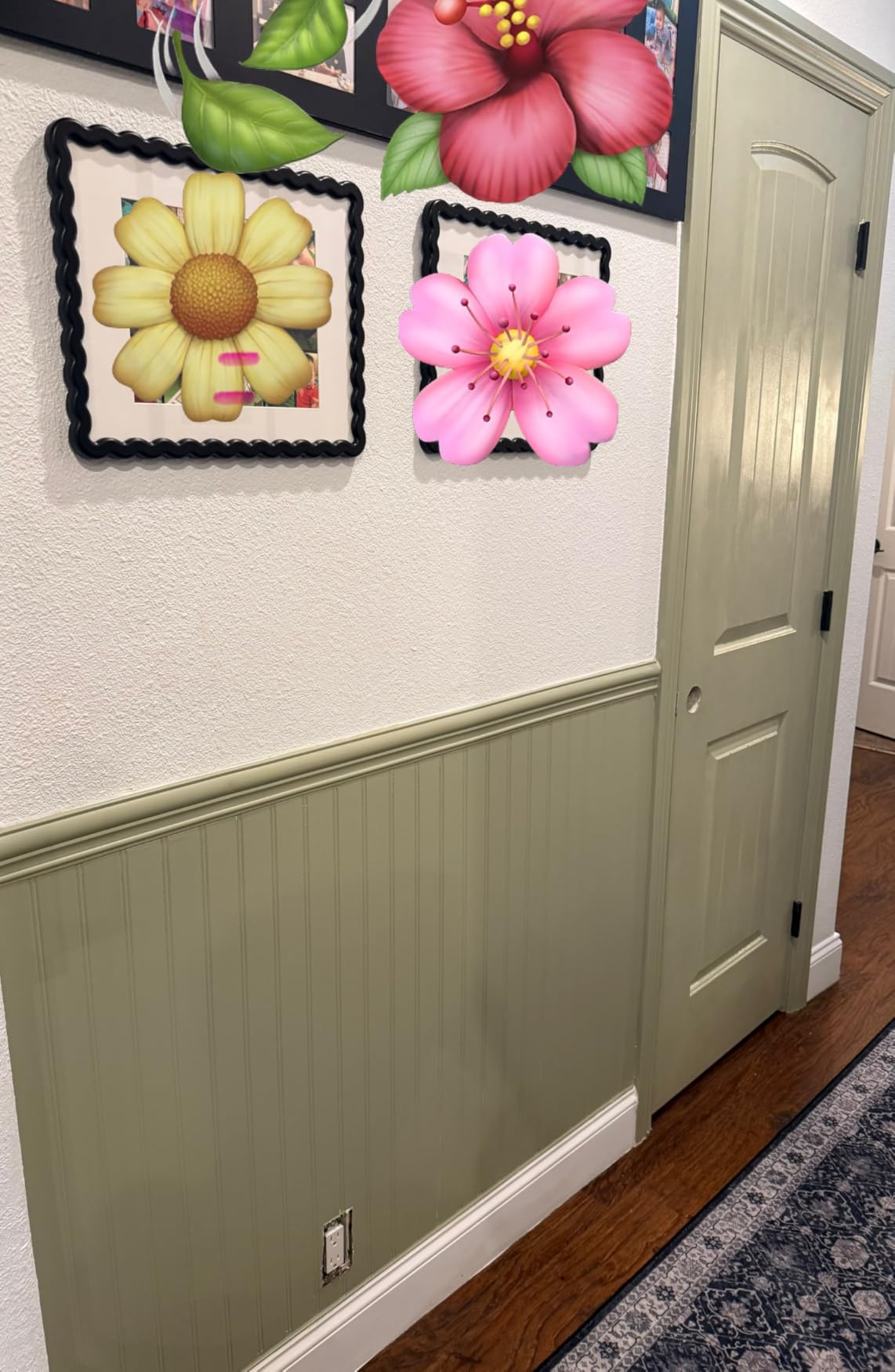 Coengwui Peel and Stick Wall Molding Trim, Lightweight Chair Rail Wainscoting Panel, Finish Strip for Home Decoration (9.8ft x 2.36in) customer photo 1