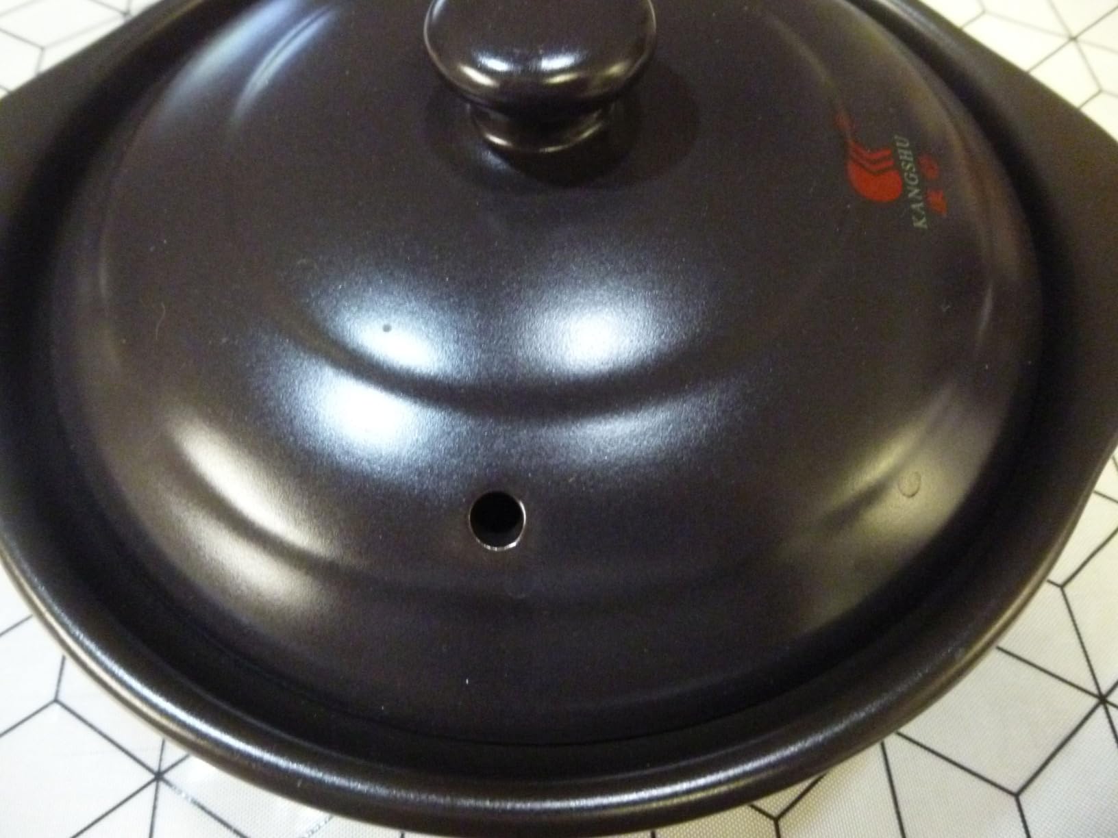 Ceramic Pots Casserole Soup Bowl with Lid Large Stock Clay Pot for Cooking (Black, 3.4 Quart) customer photo 1