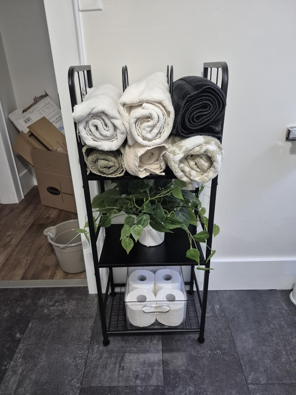 3-Tier Freestanding Towel Racks for Bathroom, Towel Rack Stand customer photo 1
