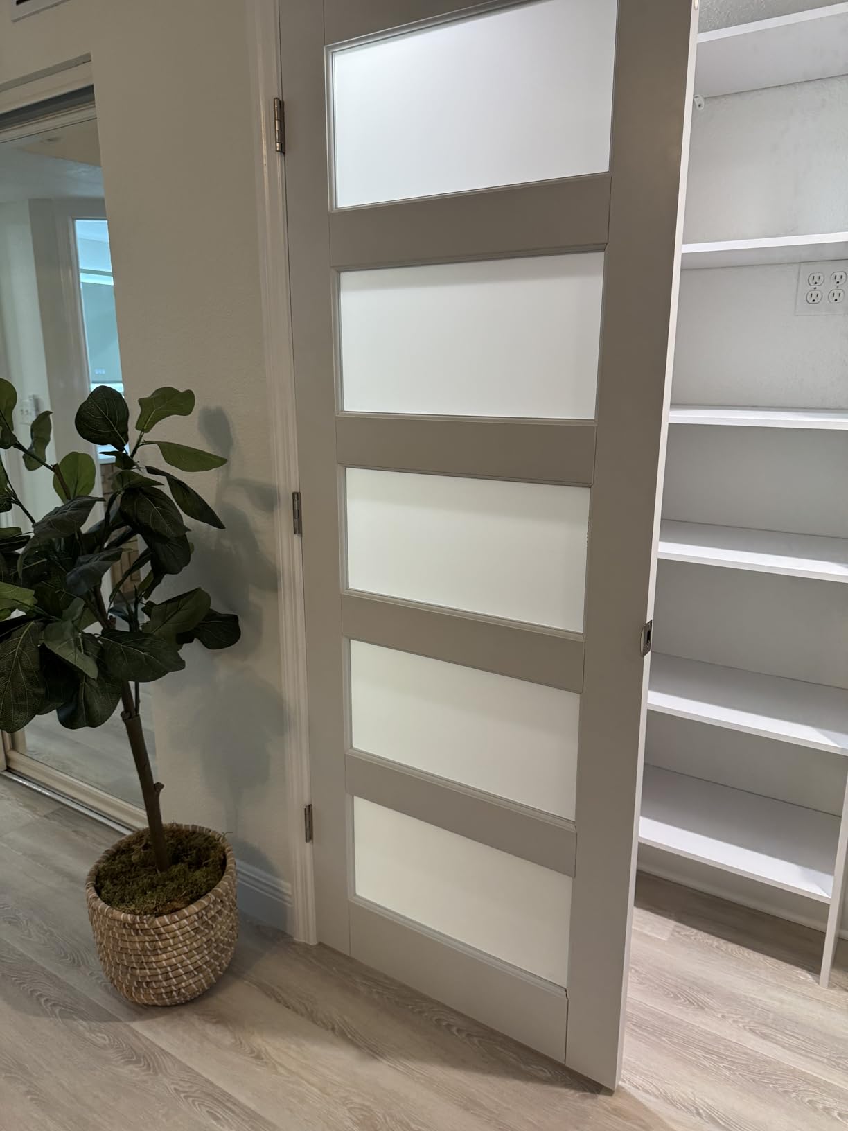 28x80 Interior Door with Jamb,5-Lite Frosted Glass Doors,Pre Hung Door customer photo 1