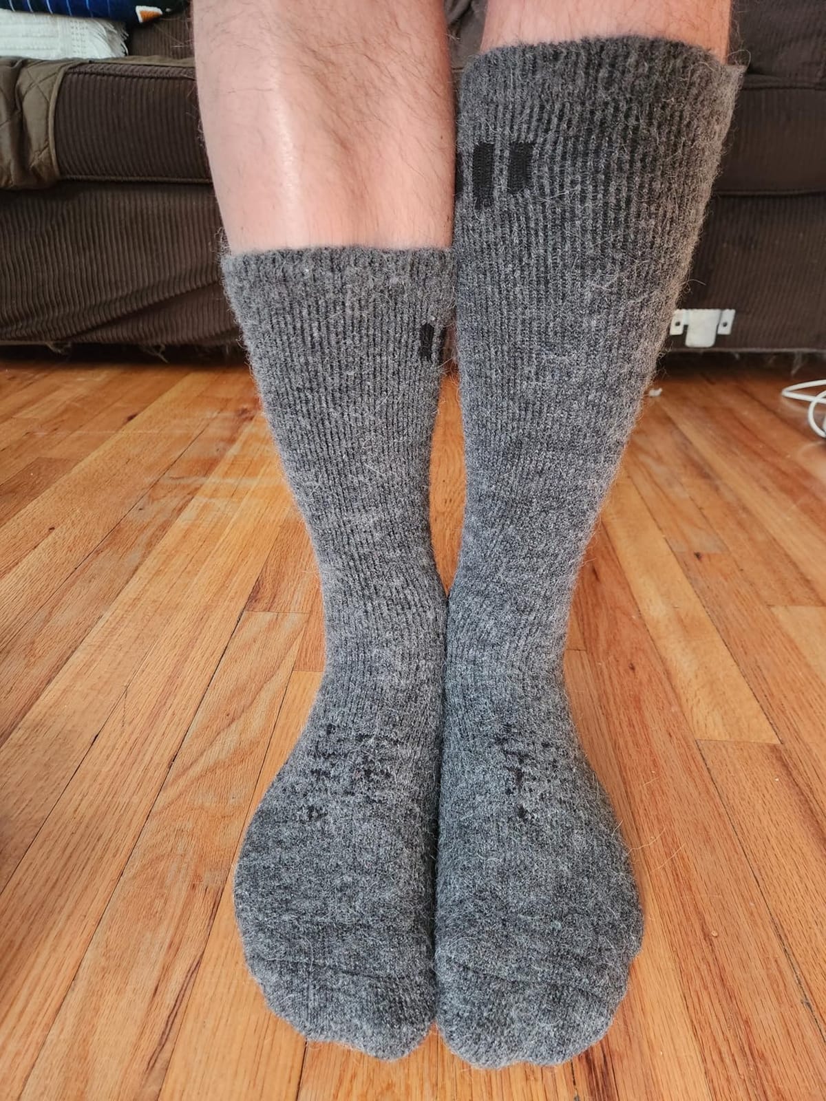 Juclise Alpaca Wool Boot Socks for Men and Women, Heavyweight Cold Weather customer photo 2