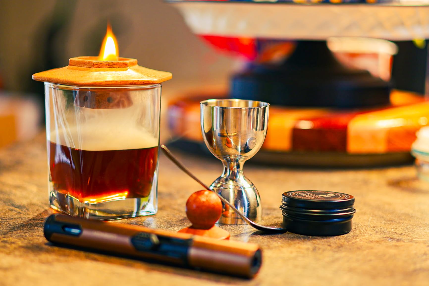 23Pcs Whiskey Smoker Kit with Torch-12 Wood Chips, Ice Ball Mold, Cocktail Smoker Infuser Kit, Old Fashioned Drink Smoker Kit, Birthday Bourbon Whiskey Gifts for Men,Dad,Him, Valentine's Day Gifts customer photo 1
