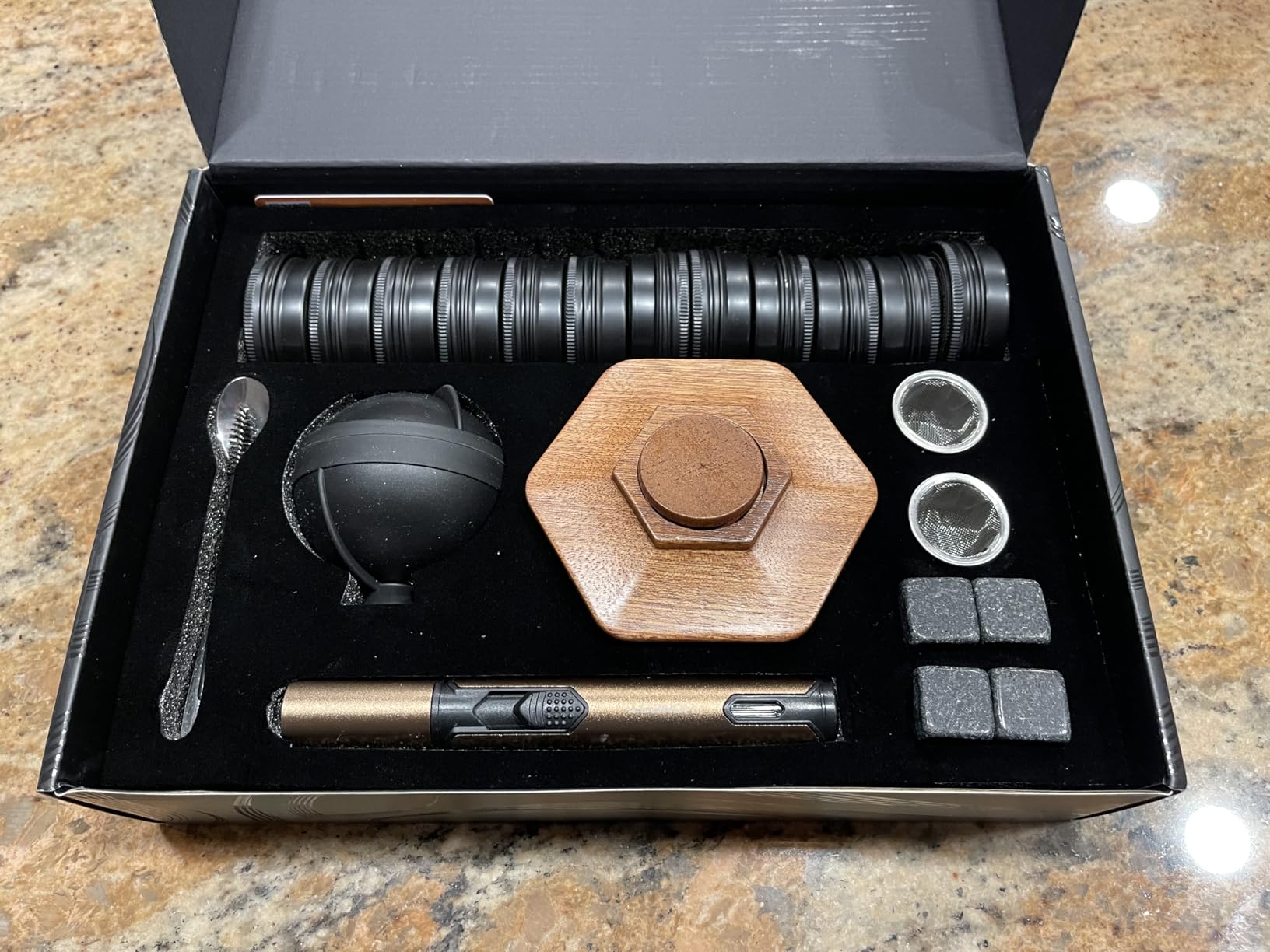 23Pcs Whiskey Smoker Kit with Torch-12 Wood Chips, Ice Ball Mold, Cocktail Smoker Infuser Kit, Old Fashioned Drink Smoker Kit, Birthday Bourbon Whiskey Gifts for Men,Dad,Him, Valentine's Day Gifts customer photo 2