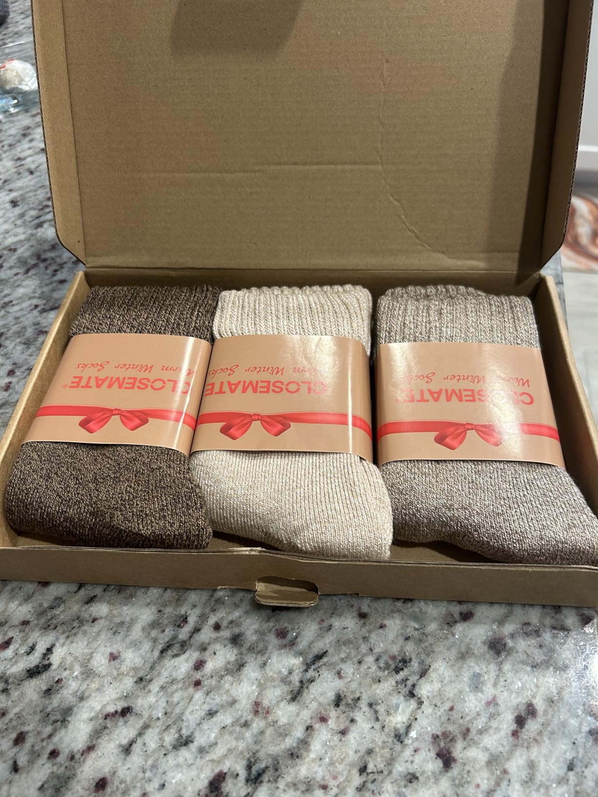 CLOSEMATE Boot Socks for Women Thick Warm Winter Crew Socks 3 Pairs customer photo 1