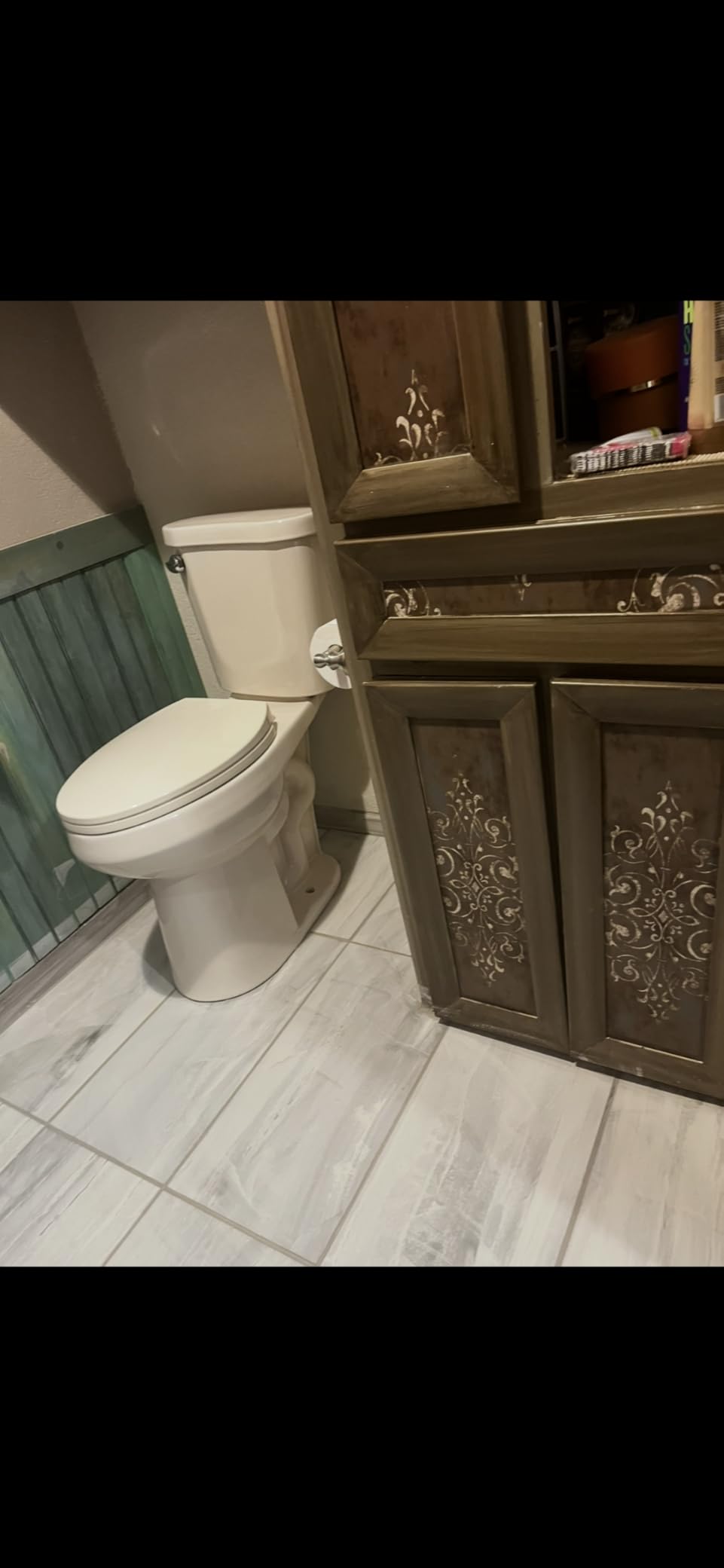 19 Inch ADA Elongated Tall Toilet for Seniors 1.28 GPF Bone customer photo 1