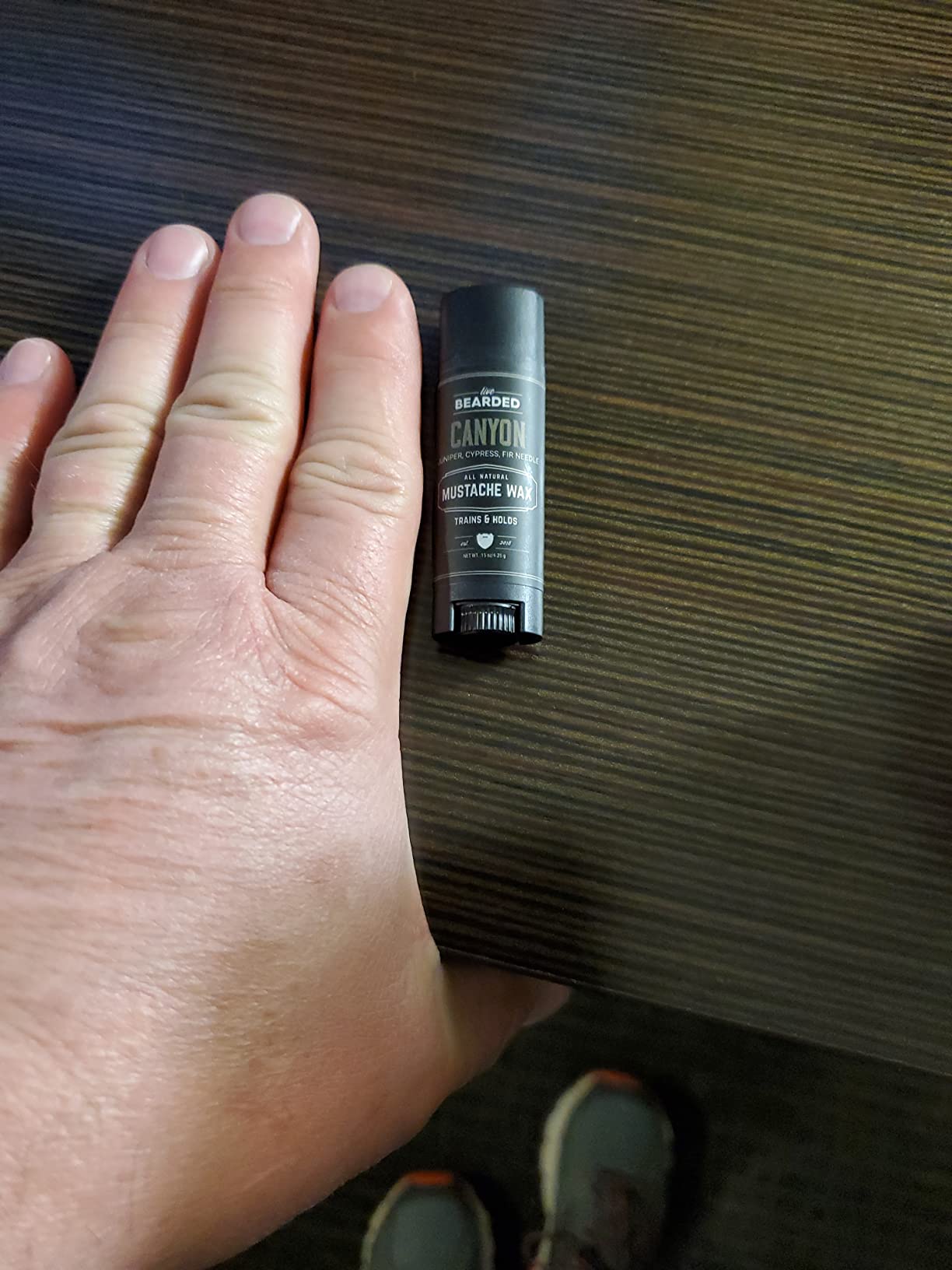 Live Bearded® Mustache Wax Stick, Straight Up, Unscented, 0.35 oz customer photo 2
