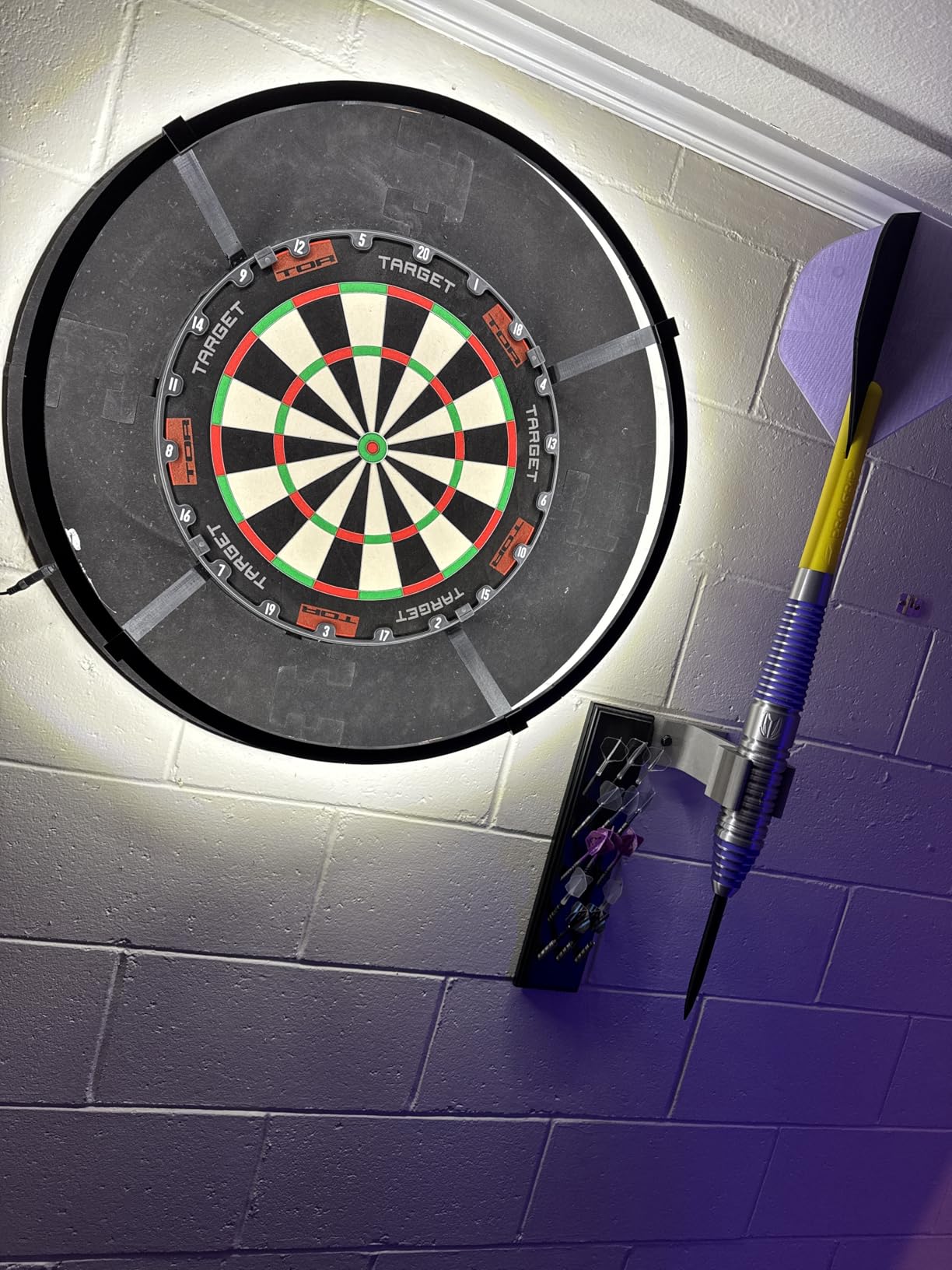 Target Darts TOR Dartboard, Steel Tip Dart Board | Competition Standard Steel Tip Dartboards with Fixing Kit, Modern Rotational Number Ring, Premium Madagascan Sisal, Stainless Steel Thin Wire System customer photo 2
