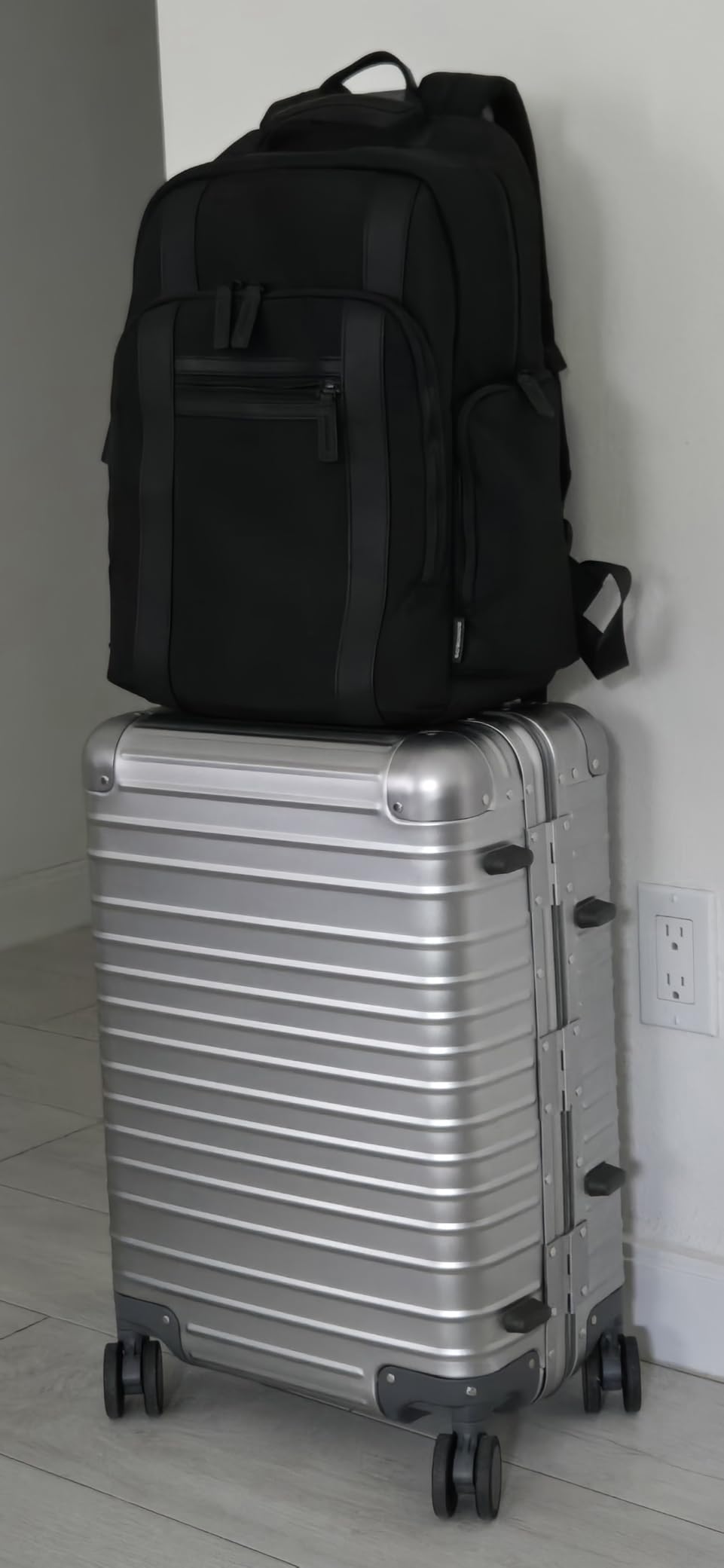 LUGGEX All Aluminum Carry On Suitcase, Silver, 20