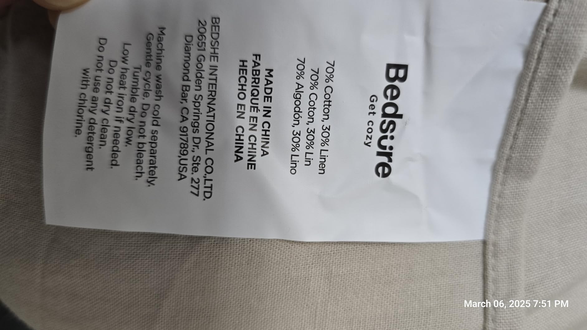 Bedsure PureWoven European Linen Sheets Queen, Cotton Linen Bed Sheets,4PCS customer photo 1