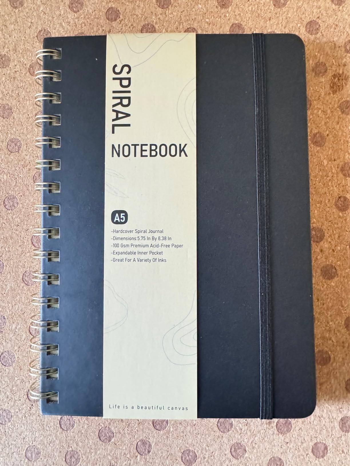 Dotted Spiral Journal Notebook, A5 Hardcover Spiral Journals for Women Men, 100 GSM Dot Grid Paper Notebooks, 150 Pages Spiral Bullet Dotted Notebook for Writing Note Taking 5.75