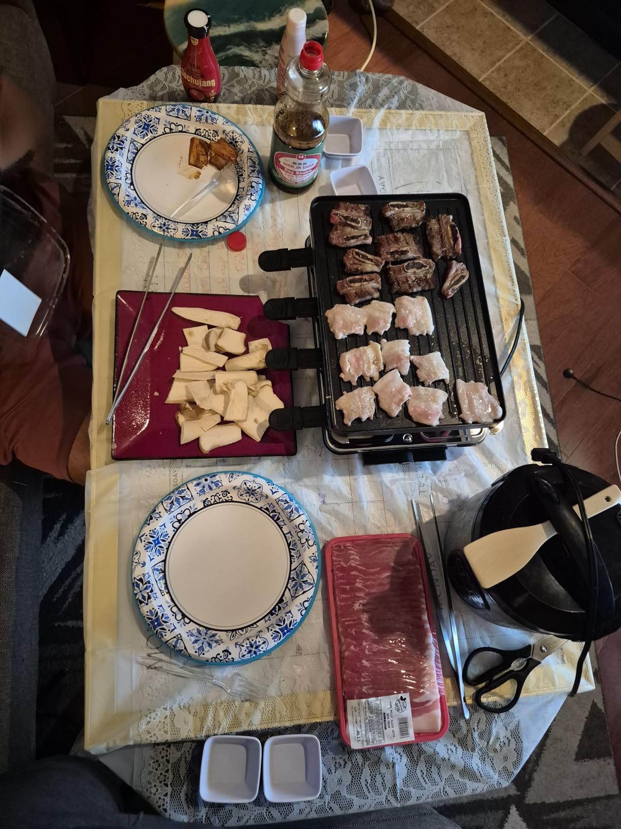 HBN Raclette Table Grill, 2-in-1 Korean BBQ Grill & Electric Griddle, 1300W customer photo 1