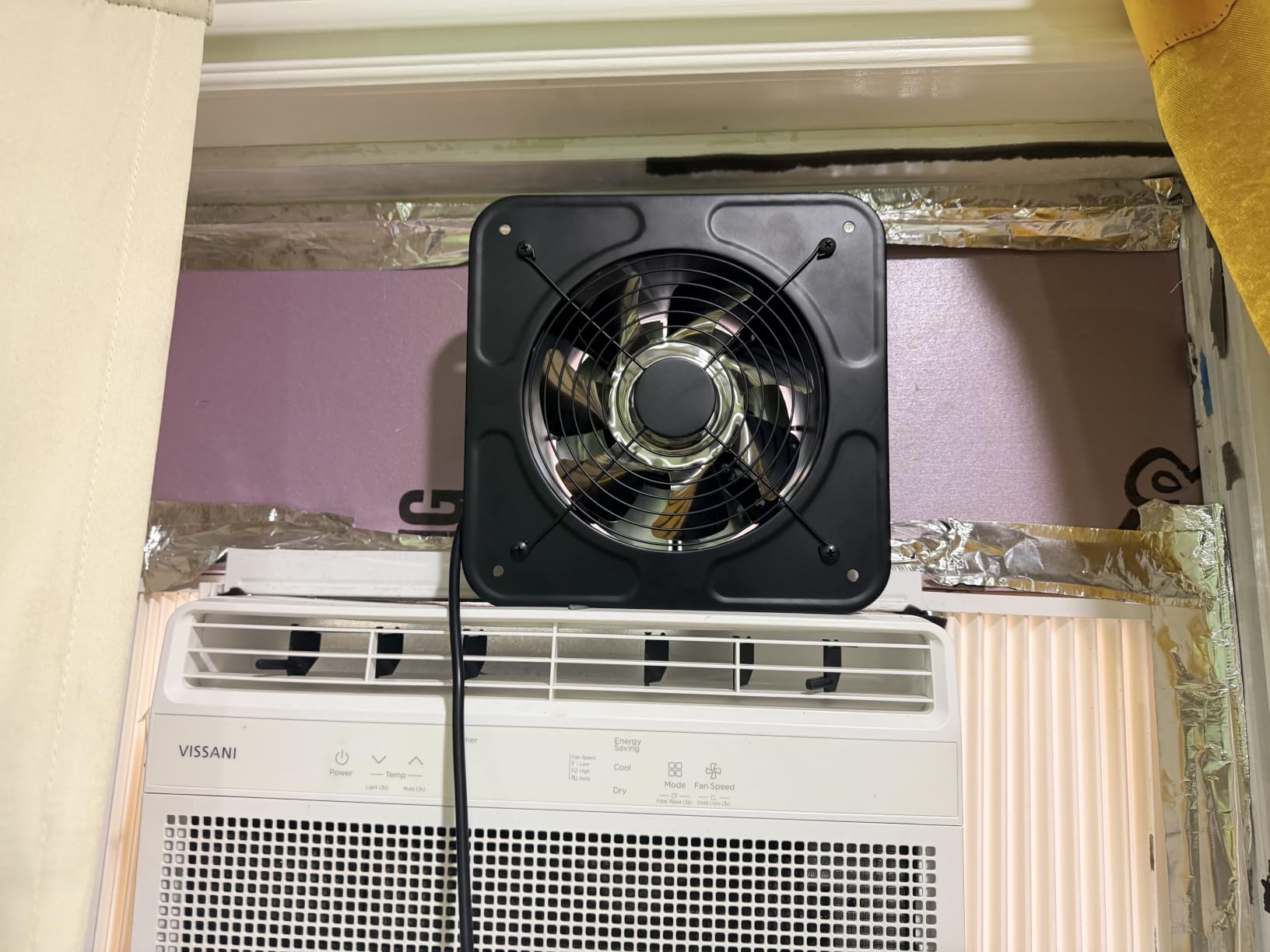 YOZON 8-Inch Kitchen Exhaust Fan with Switch, 700CFM Garage Exhaust Fan, Ventilation Fan with Backdraft Damper for Attic, Workshop, Window, Smoking Room customer photo 1