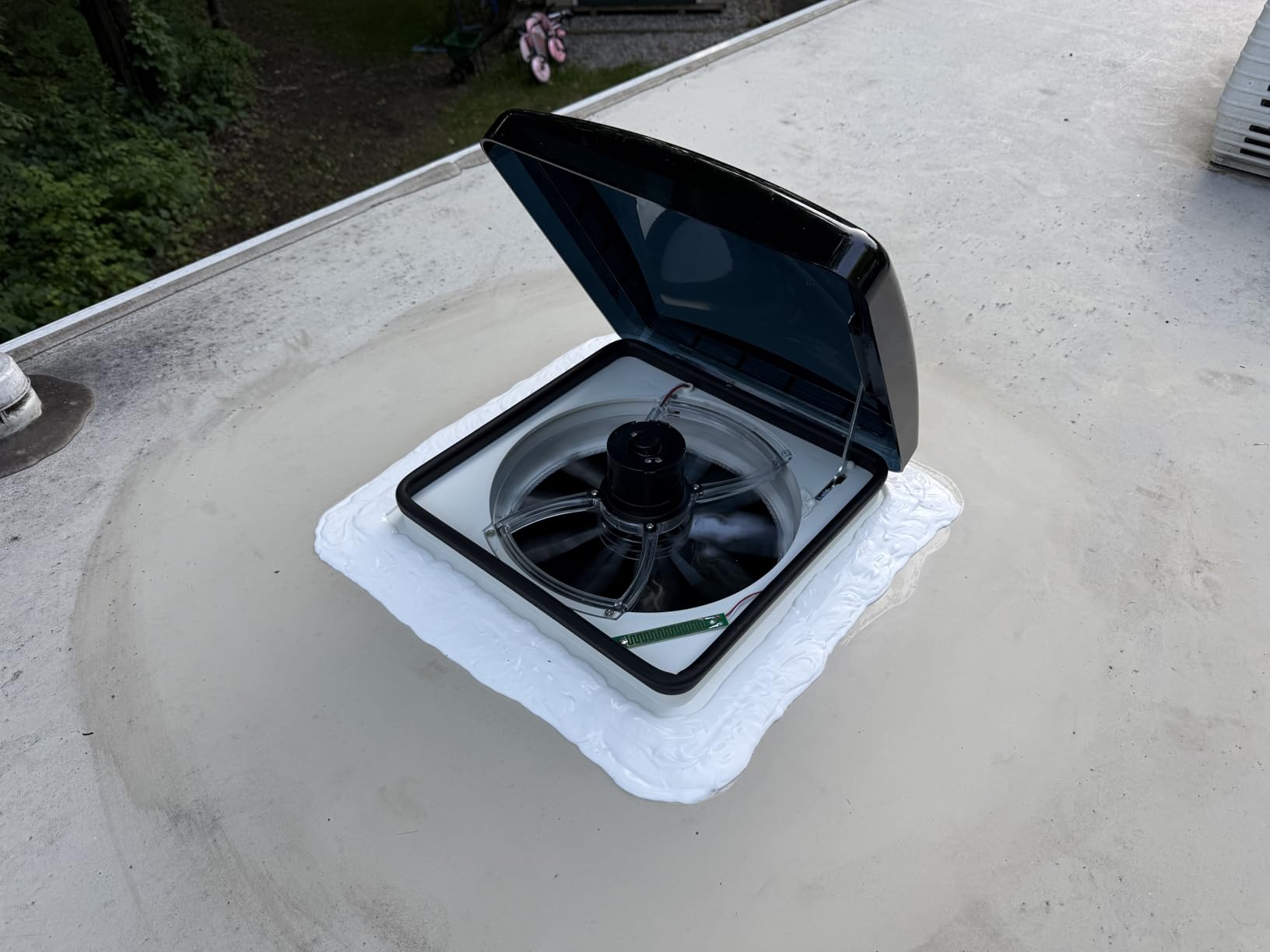 RV Vent Fan 14x14, 10-Speed Roof Vent Fan with Remote Control & Rain Sensor, 12V RV Exhaust Fan customer photo 2